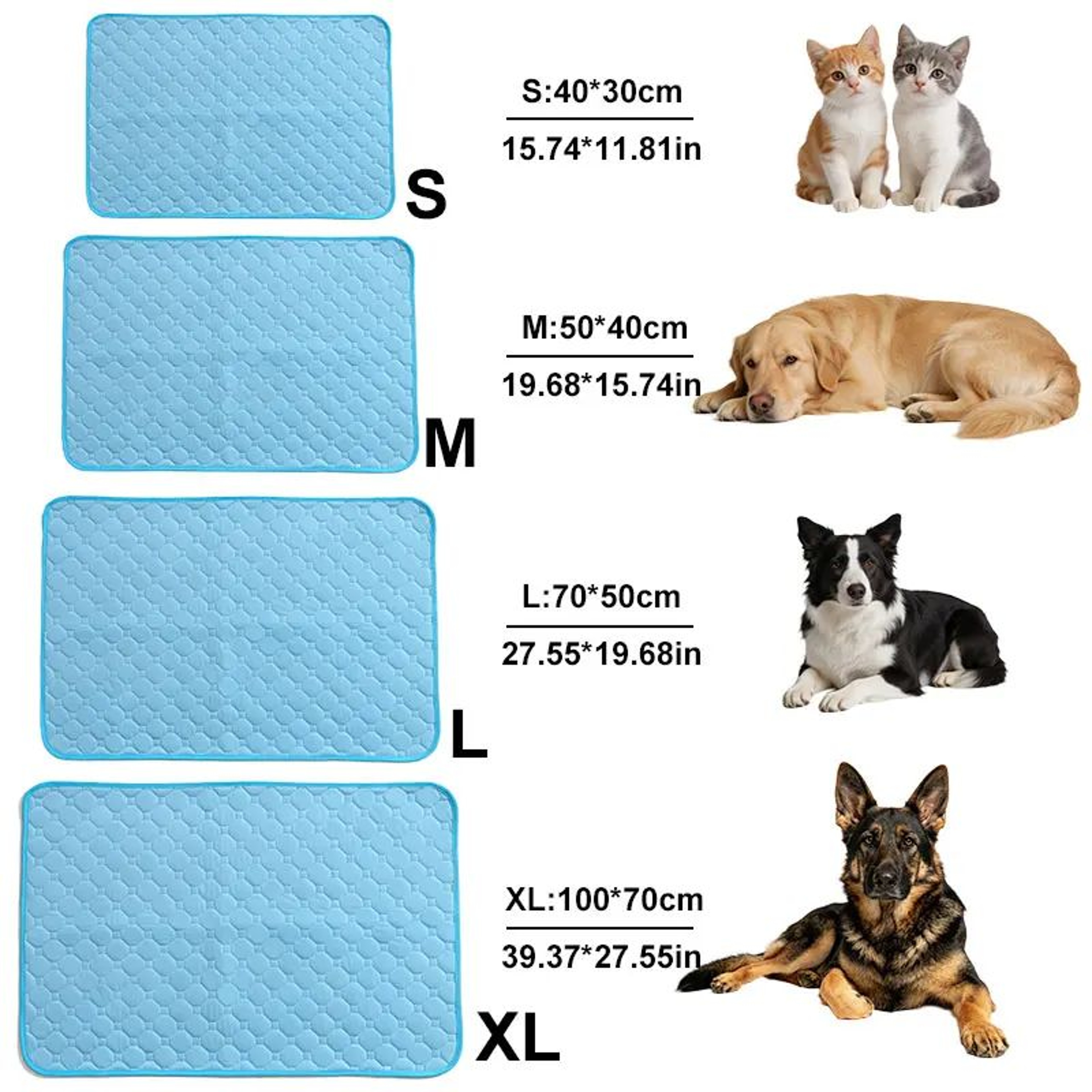 Ice Silk Pet Cooling Mat Washable Breathable Cooling Pad For Dogs And Cats 1