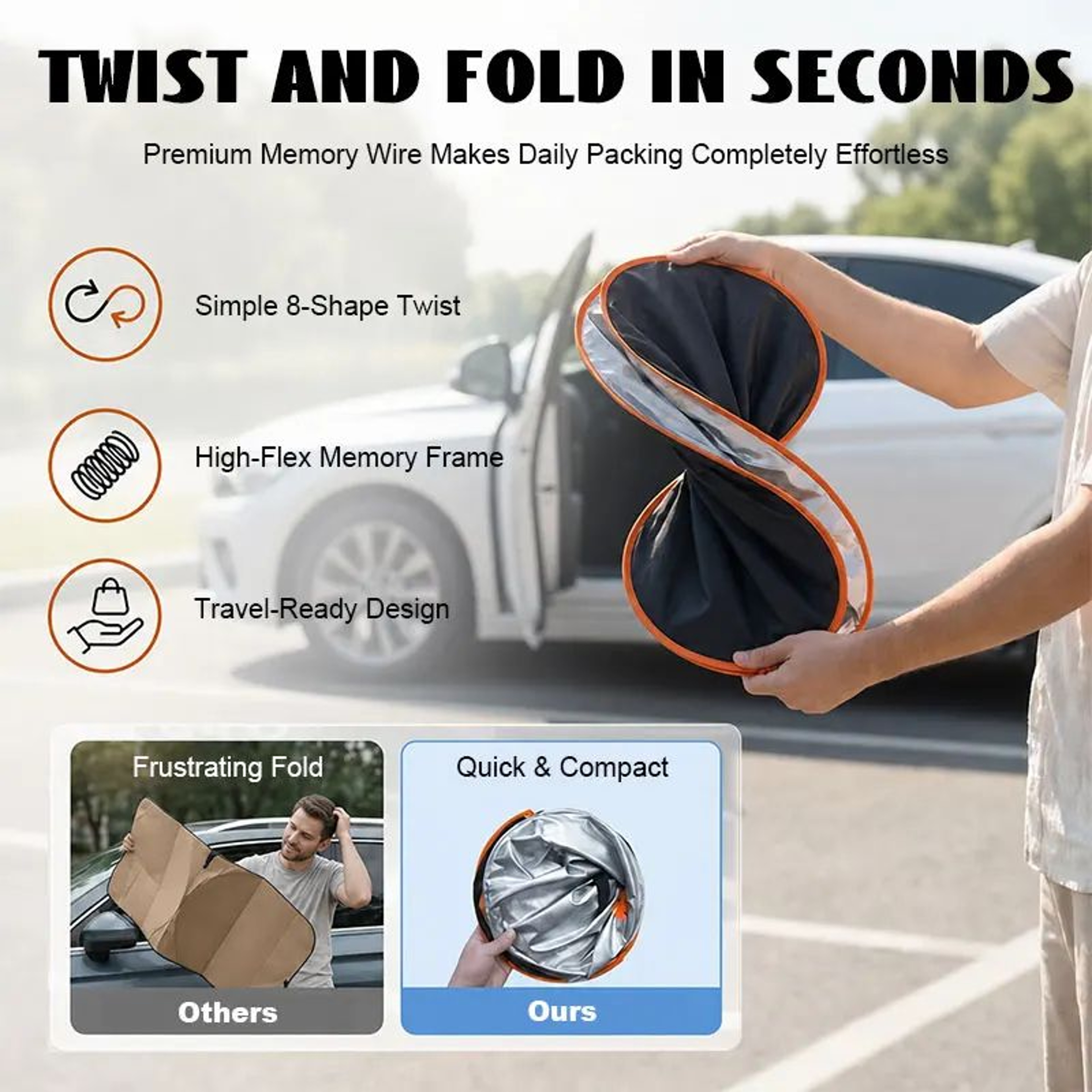 Foldable Car Windshield Sun Shade UV And Heat Protector 3