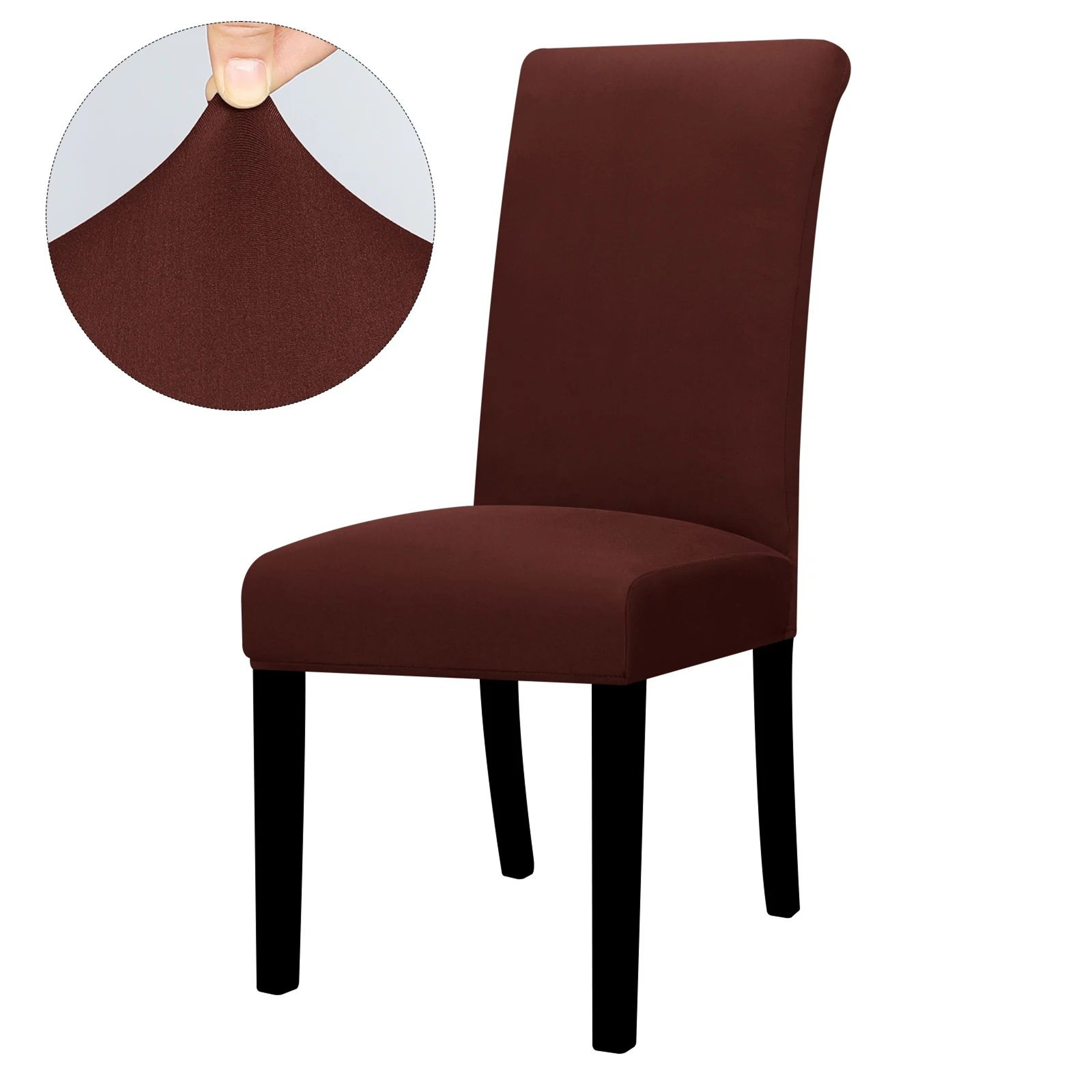 Solid Color Stretch Dining Chair Cover Washable Furniture Protector 17