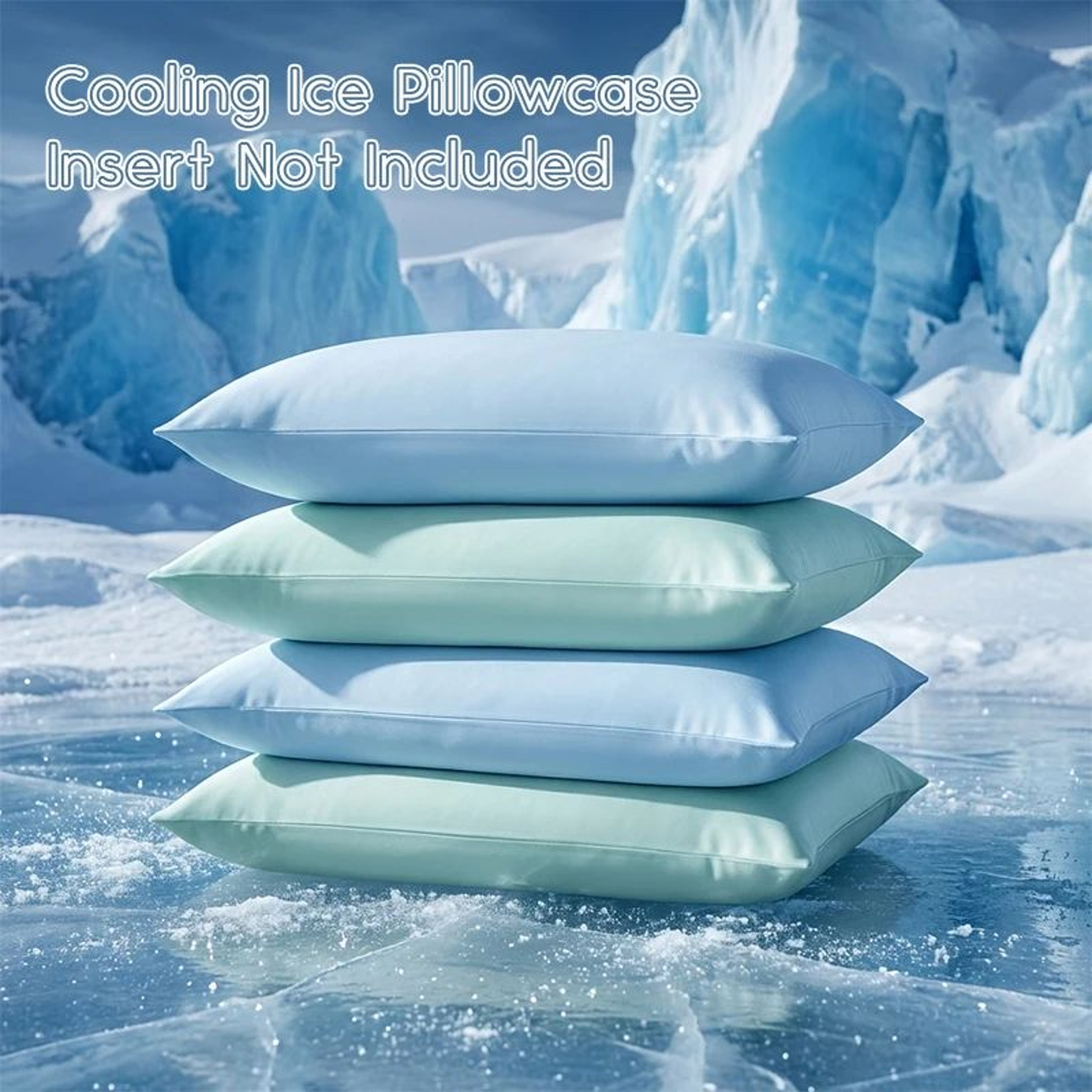 Cooling Ice Silk Pillowcase 255 X 137 Inch Breathable Washable Summer Pillow Cover 2