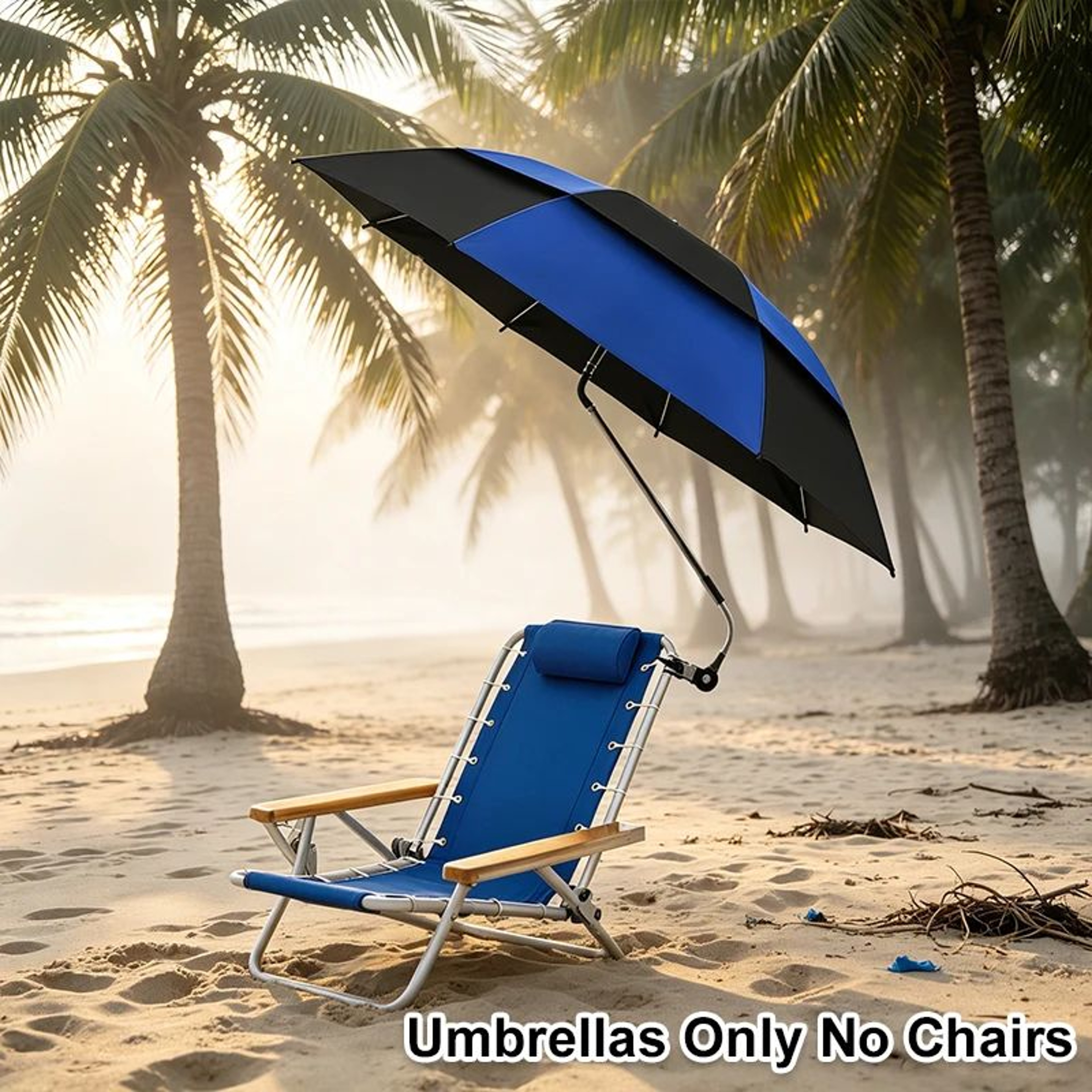 UV Protection ClipOn Chair Umbrella For Fishing Camping And Beach 7