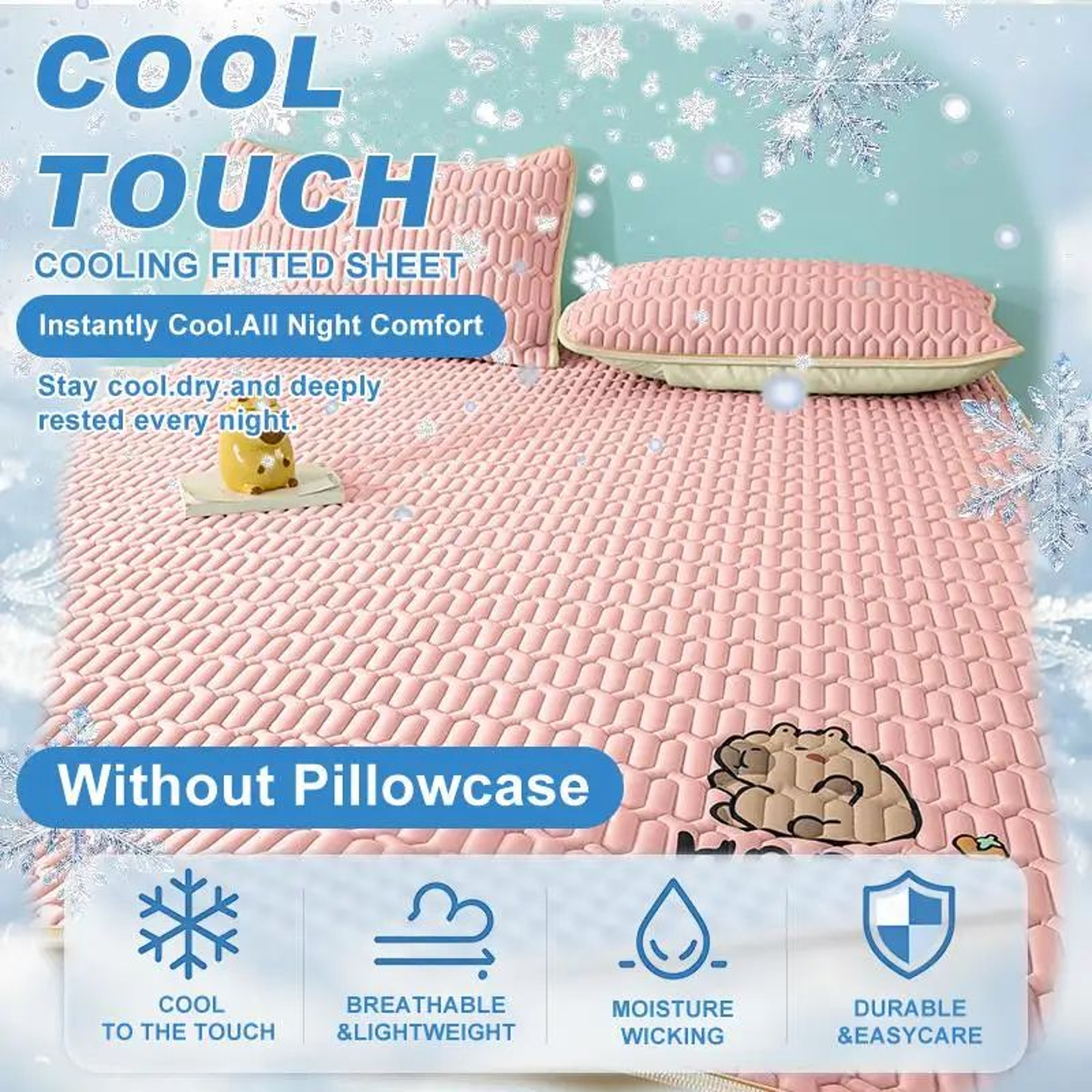 Ice Fabric Cooling Sleeping Mat Breathable Jacquard Summer Bed Pad 9