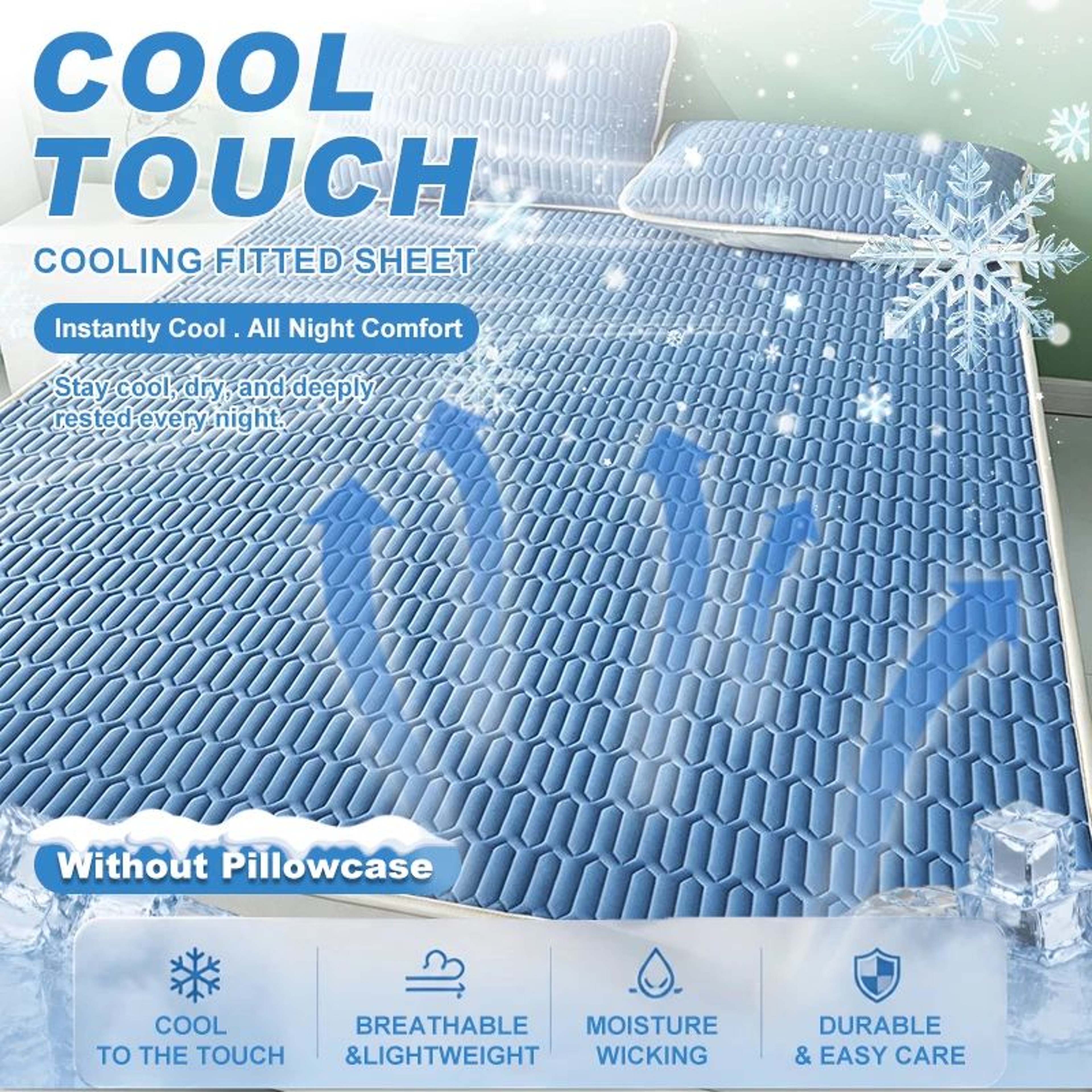 Cooling Mattress Pad Breathable Quilted Mattress Cover With Elastic Corner Straps 6