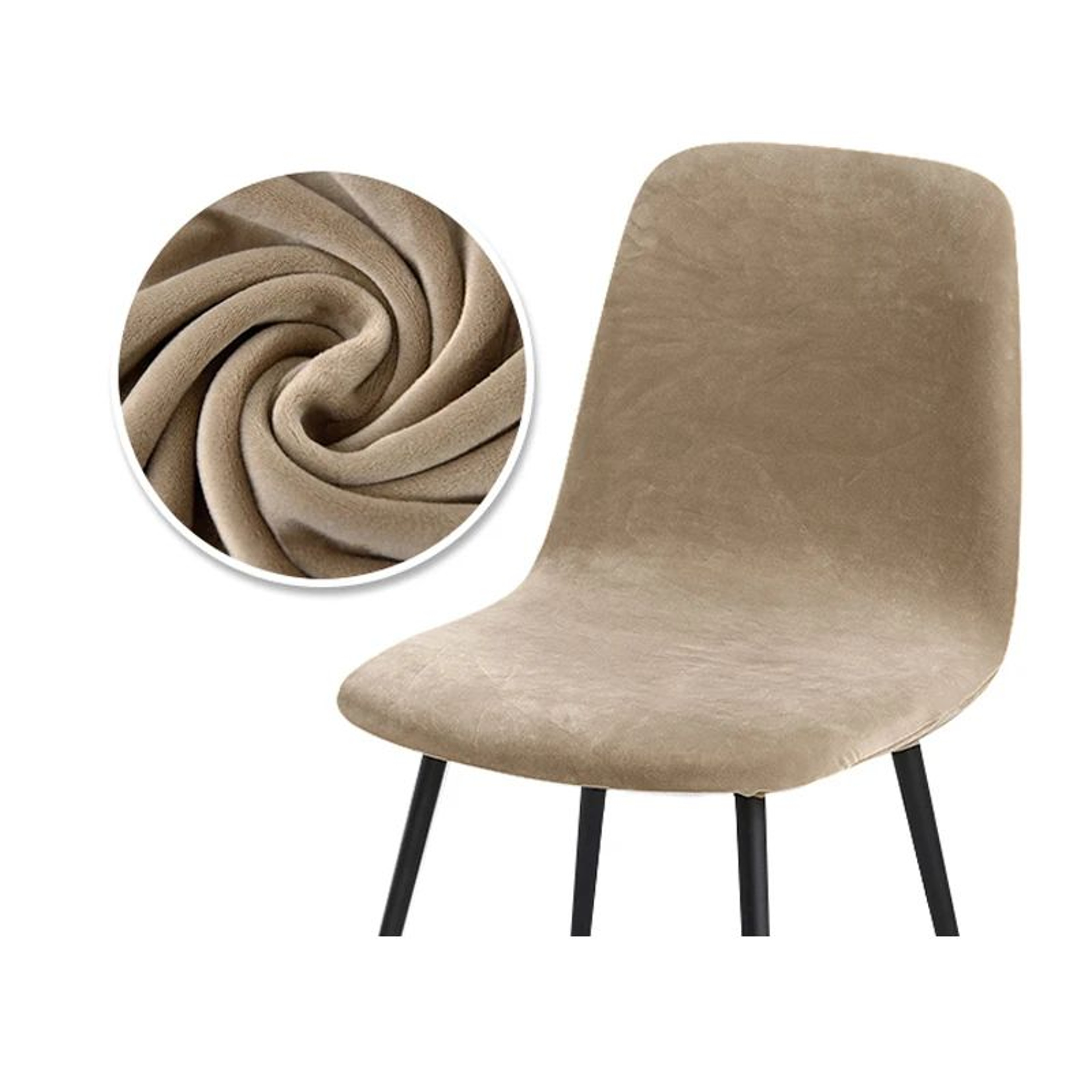 Velvet Stretch Bar Chair Cover Soft Solid Color Protective Slipcover 7