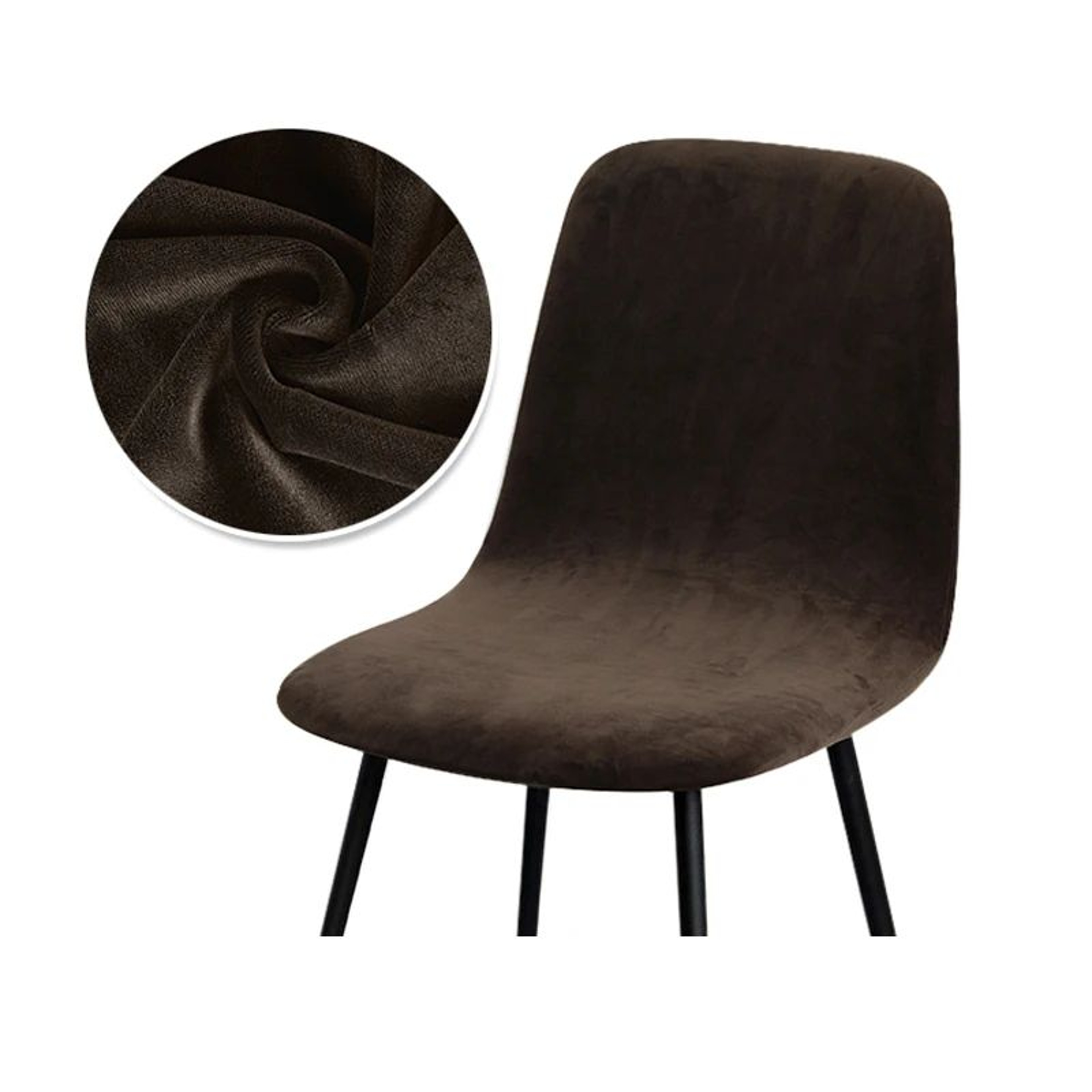 Velvet Stretch Bar Chair Cover Soft Solid Color Protective Slipcover 13