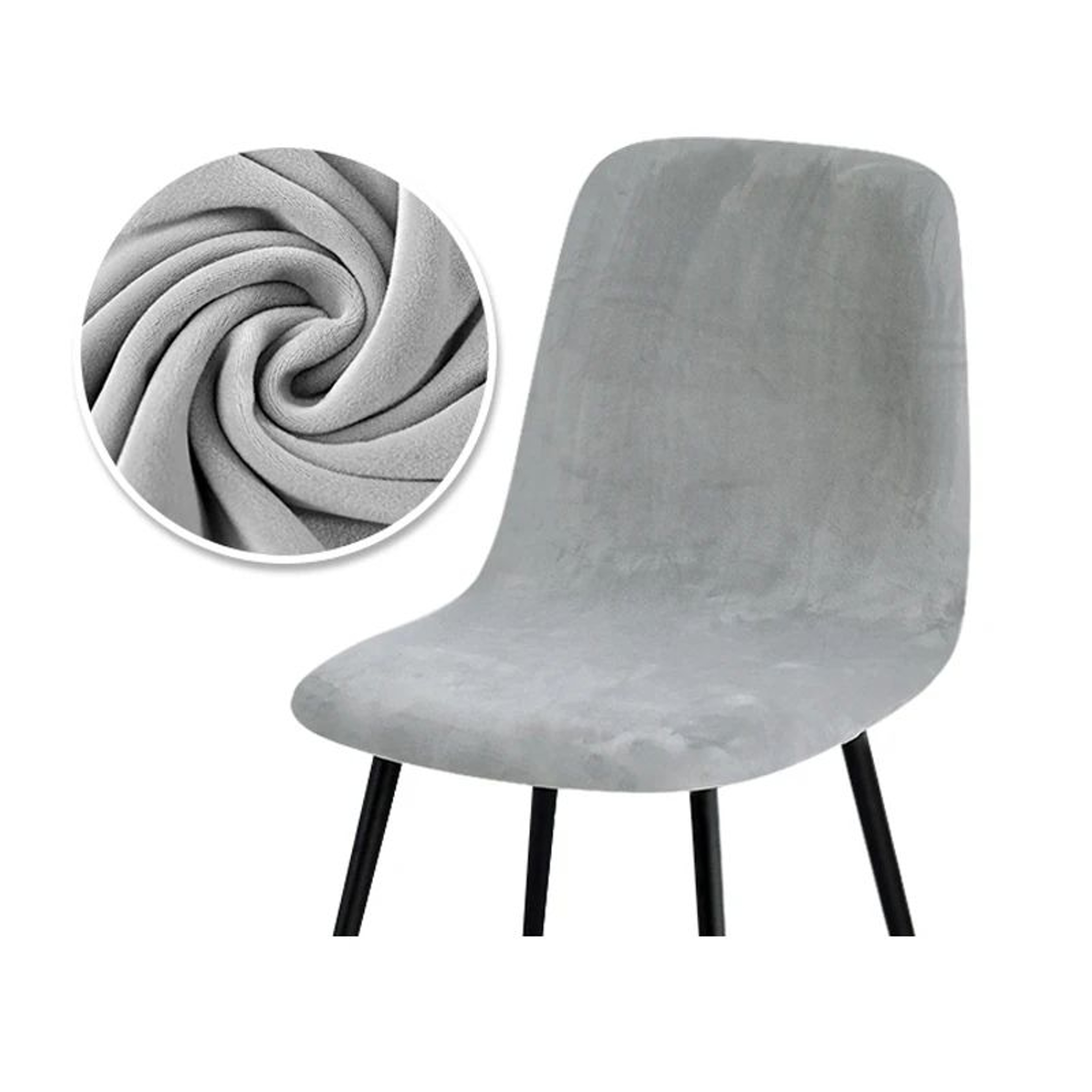 Velvet Stretch Bar Chair Cover Soft Solid Color Protective Slipcover 12