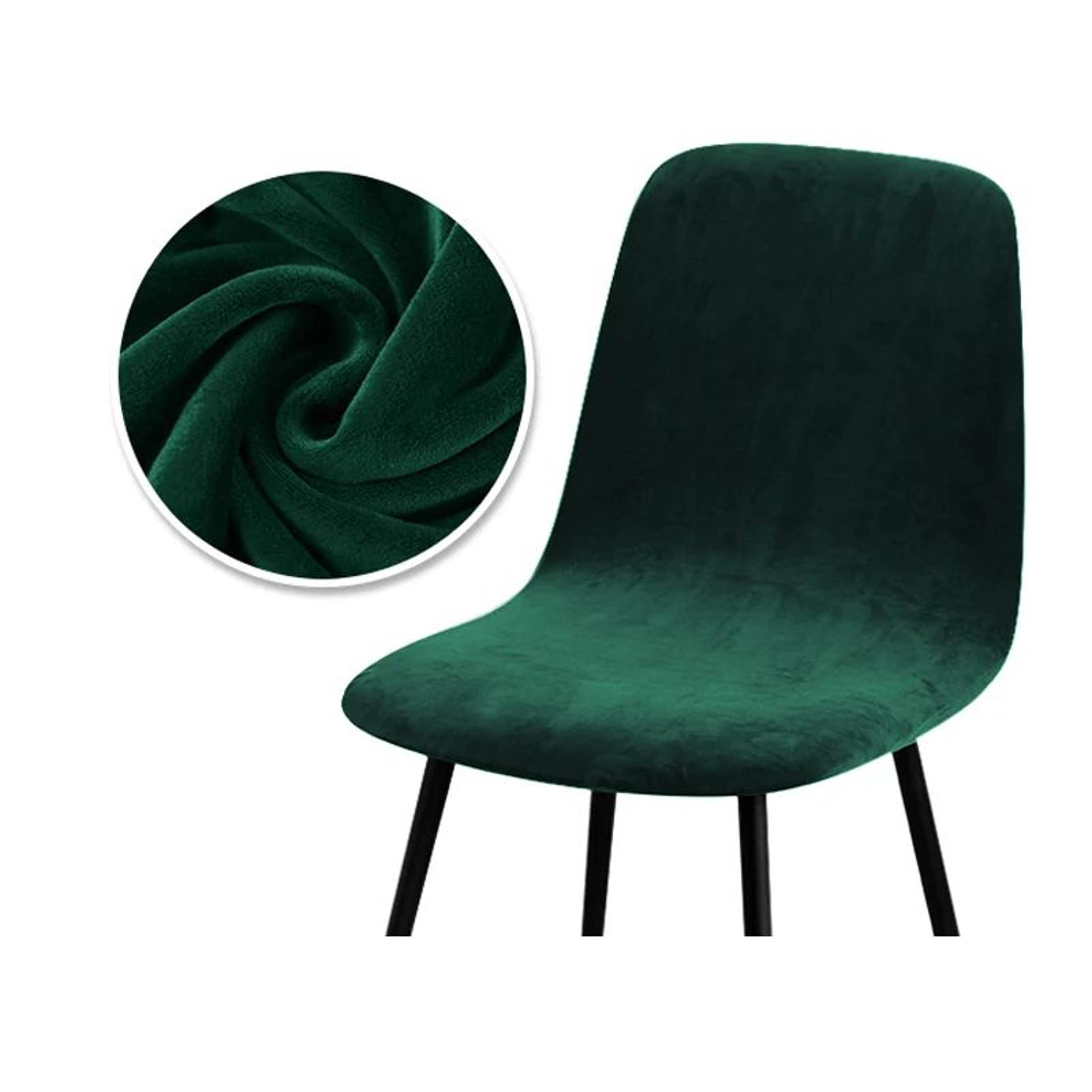 Velvet Stretch Bar Chair Cover Soft Solid Color Protective Slipcover 23