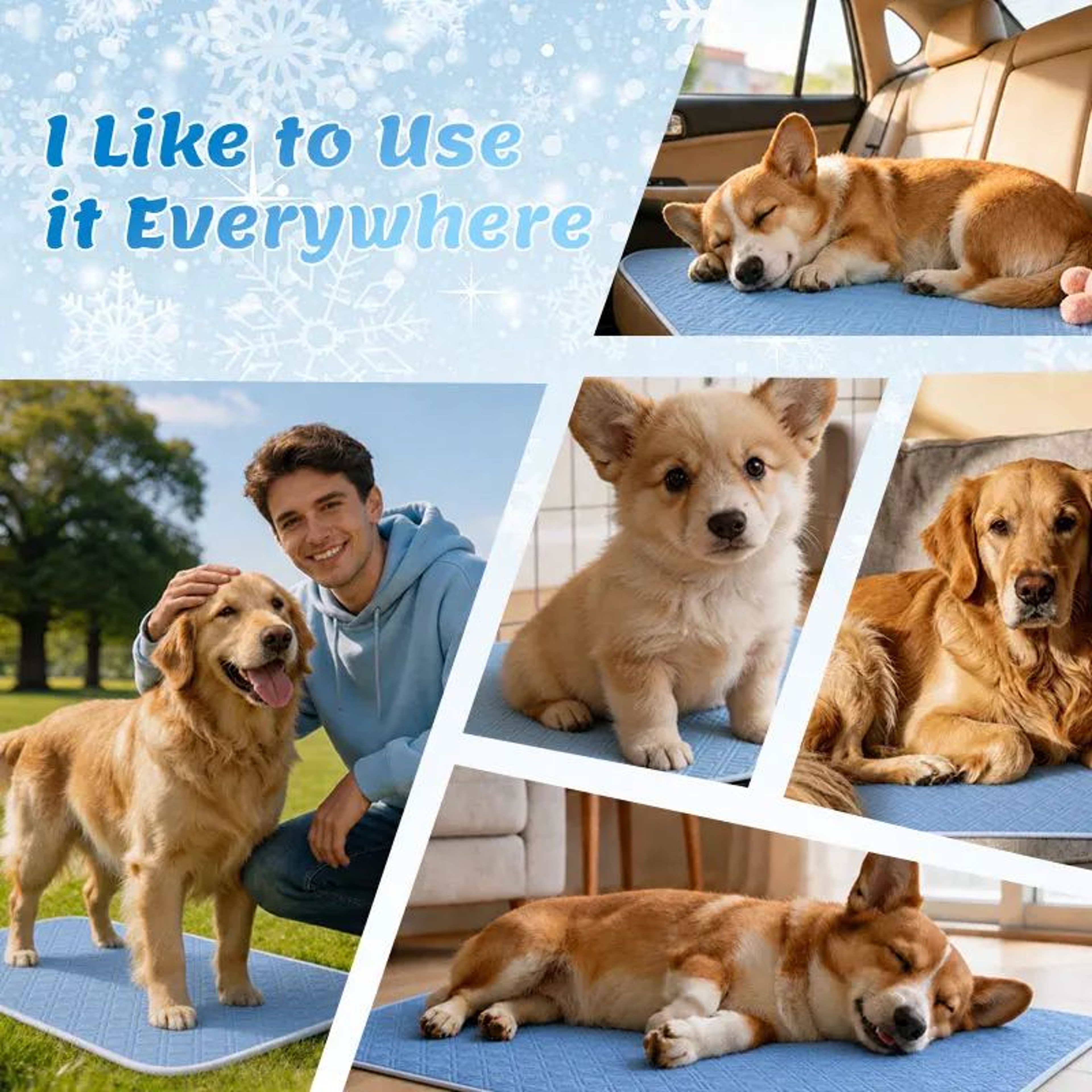 Ice Silk Dog Cooling Mat Washable Pet Cooling Pad For Dogs And Cats 5