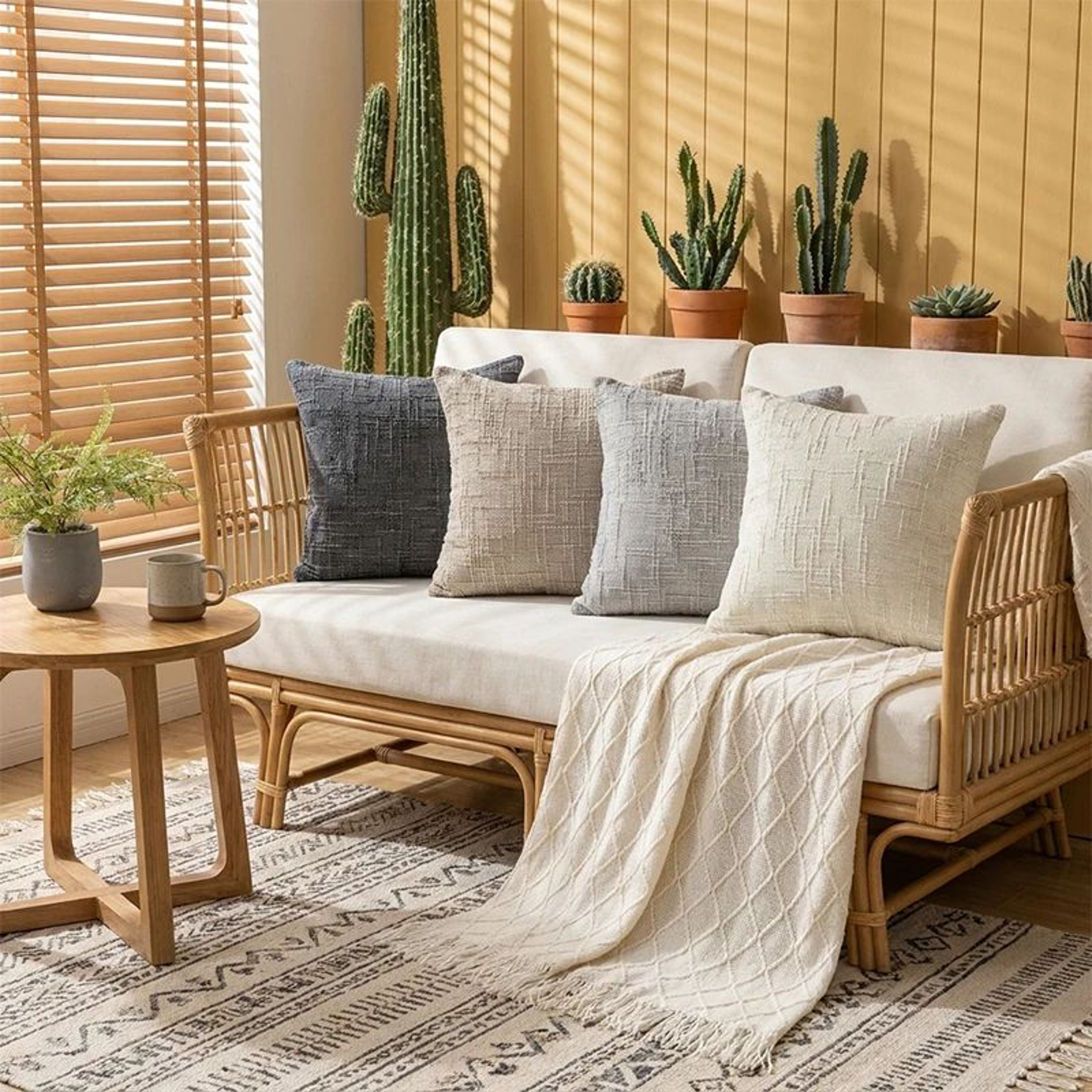 Textured Chenille Plaid Throw Pillow Cover For Sofa Bed And Living Room Decor 4