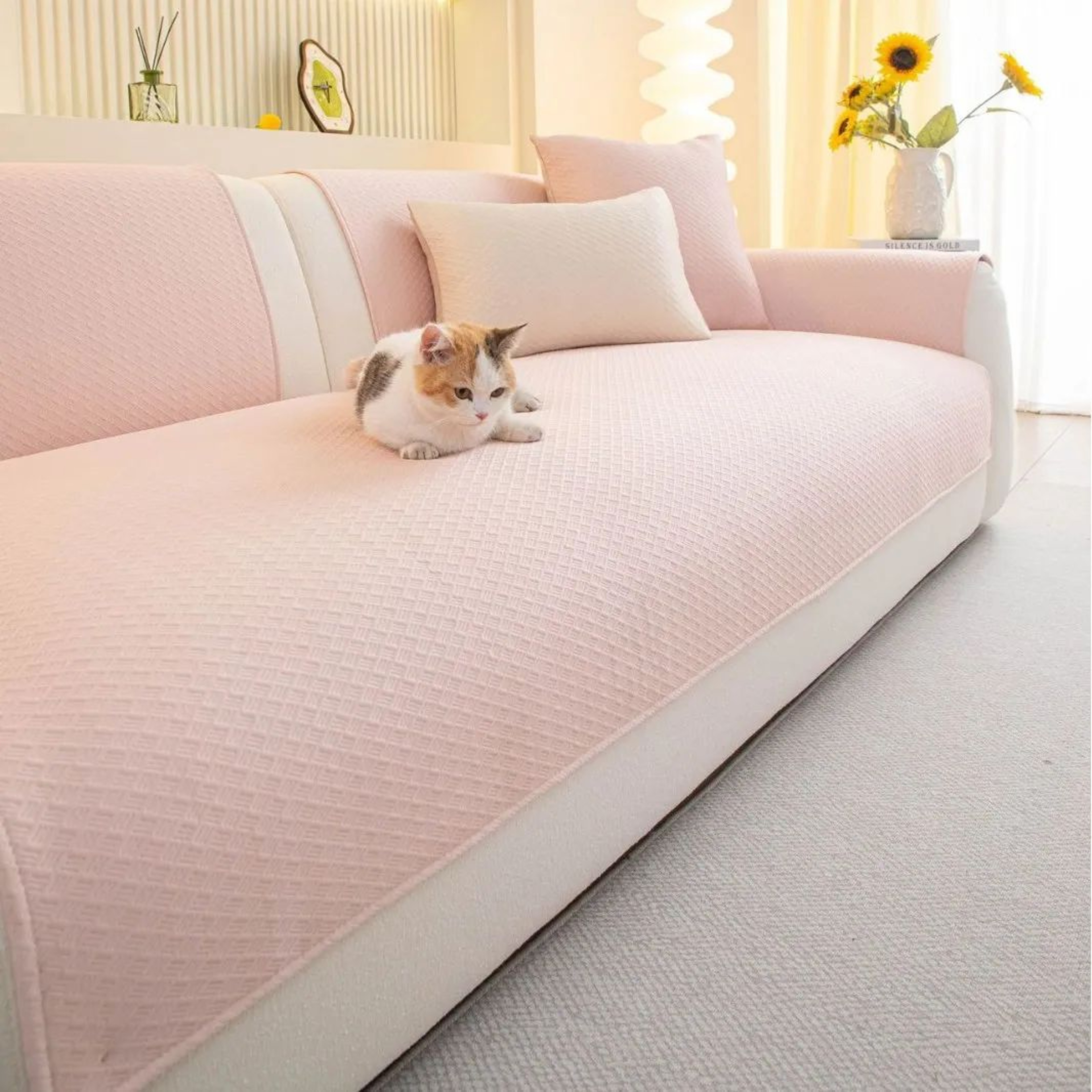 Cooling Ice Silk Sofa Cushion Cover With AntiSlip Design 8