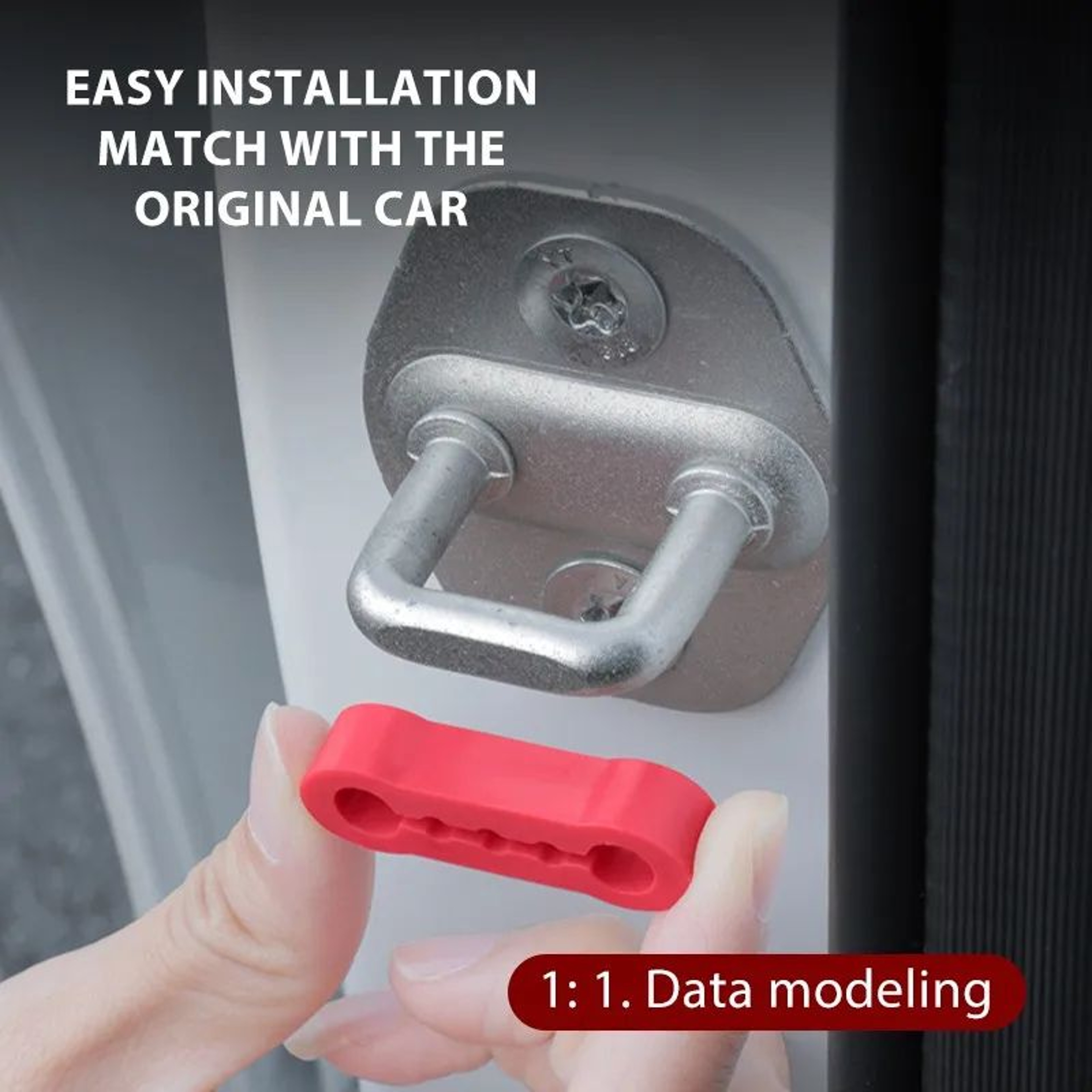 4PCS Universal Car Door Shock Absorber Silicone Noise Reduction Buffer Pads 2