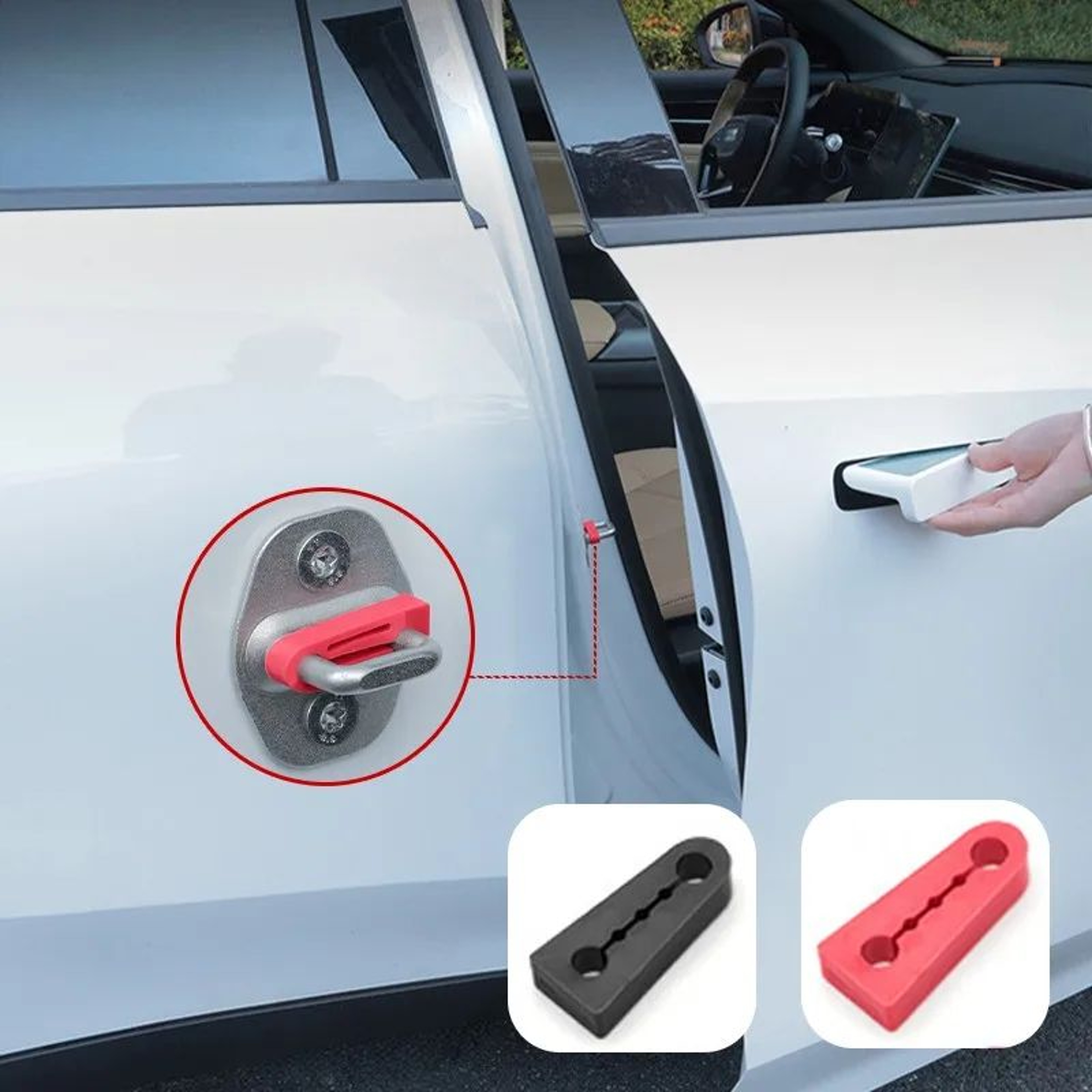 4PCS Universal Car Door Shock Absorber Silicone Noise Reduction Buffer Pads 5