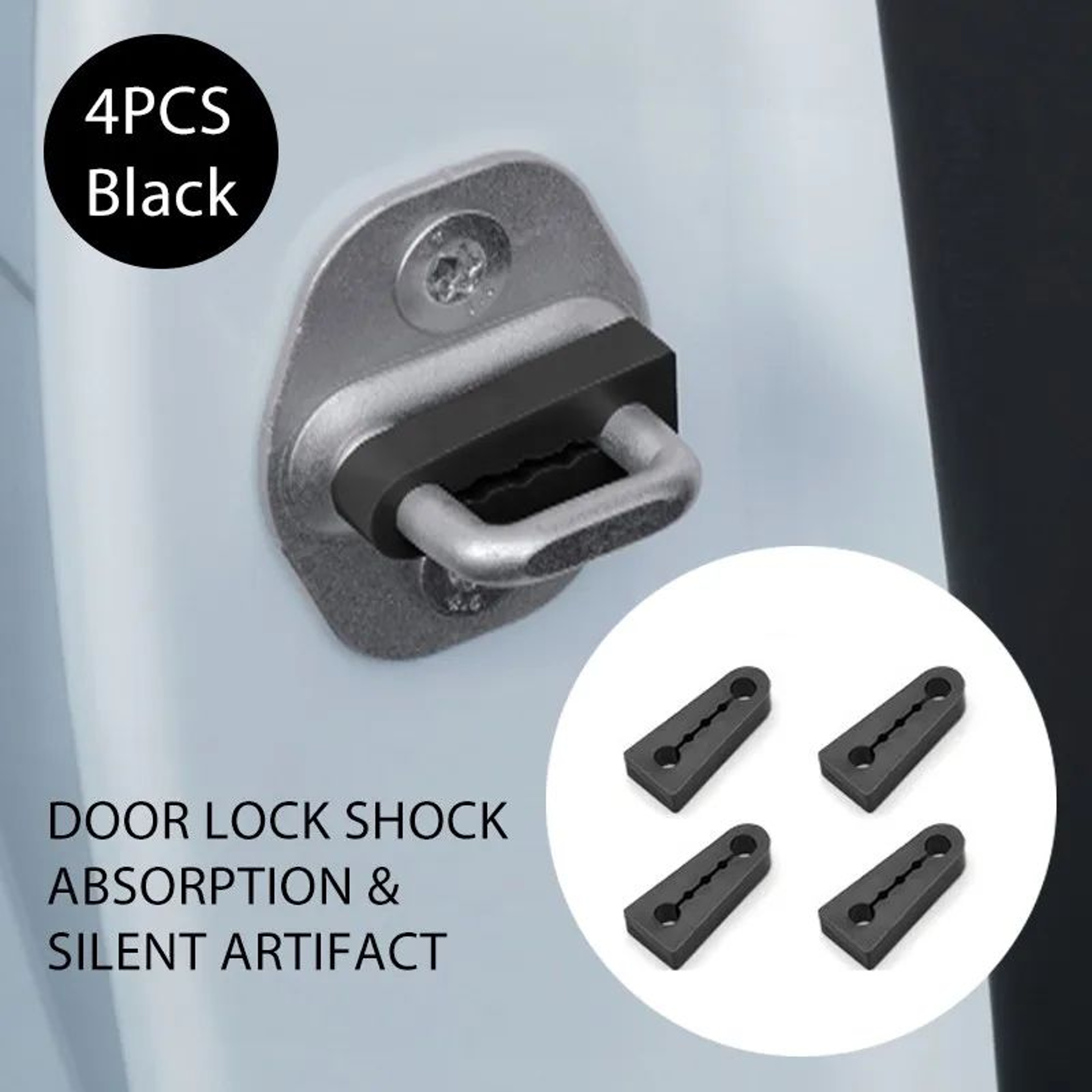 4PCS Universal Car Door Shock Absorber Silicone Noise Reduction Buffer Pads 7