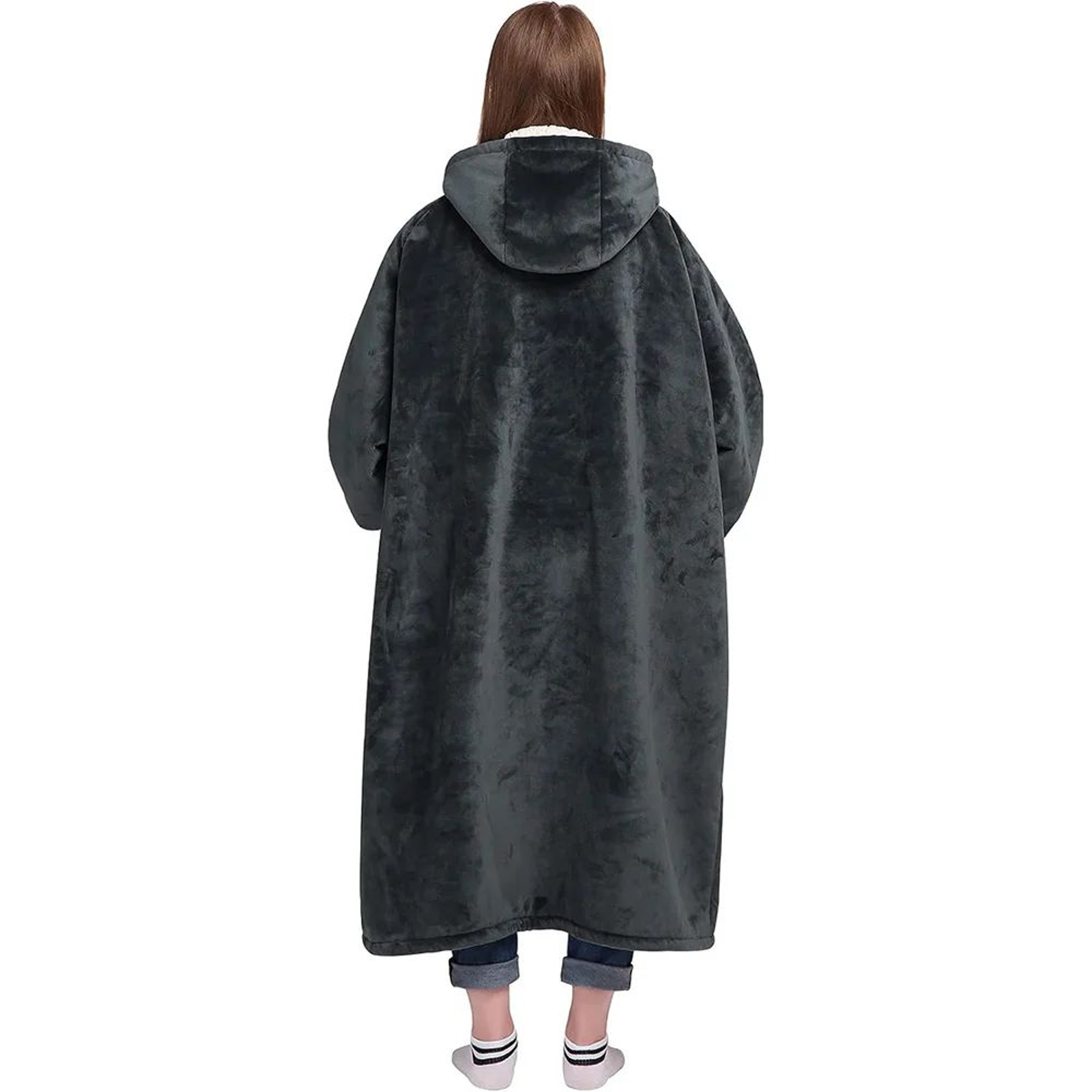 Oversized Wearable Blanket Hoodie With Sleeves And Pocket For Men And Women 2