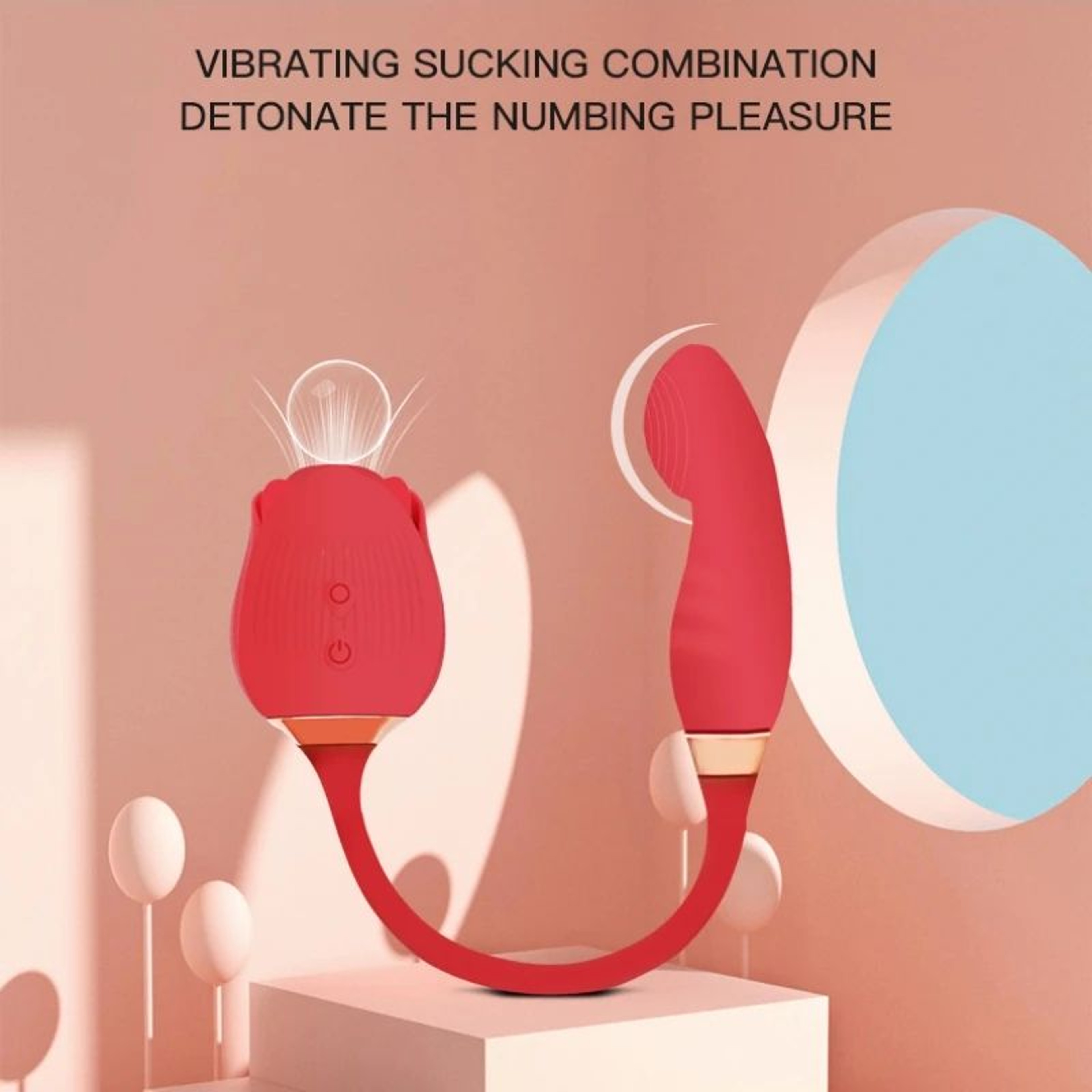 Rose Shape Rechargeable Personal Massager With 7 Adjustable Modes 2