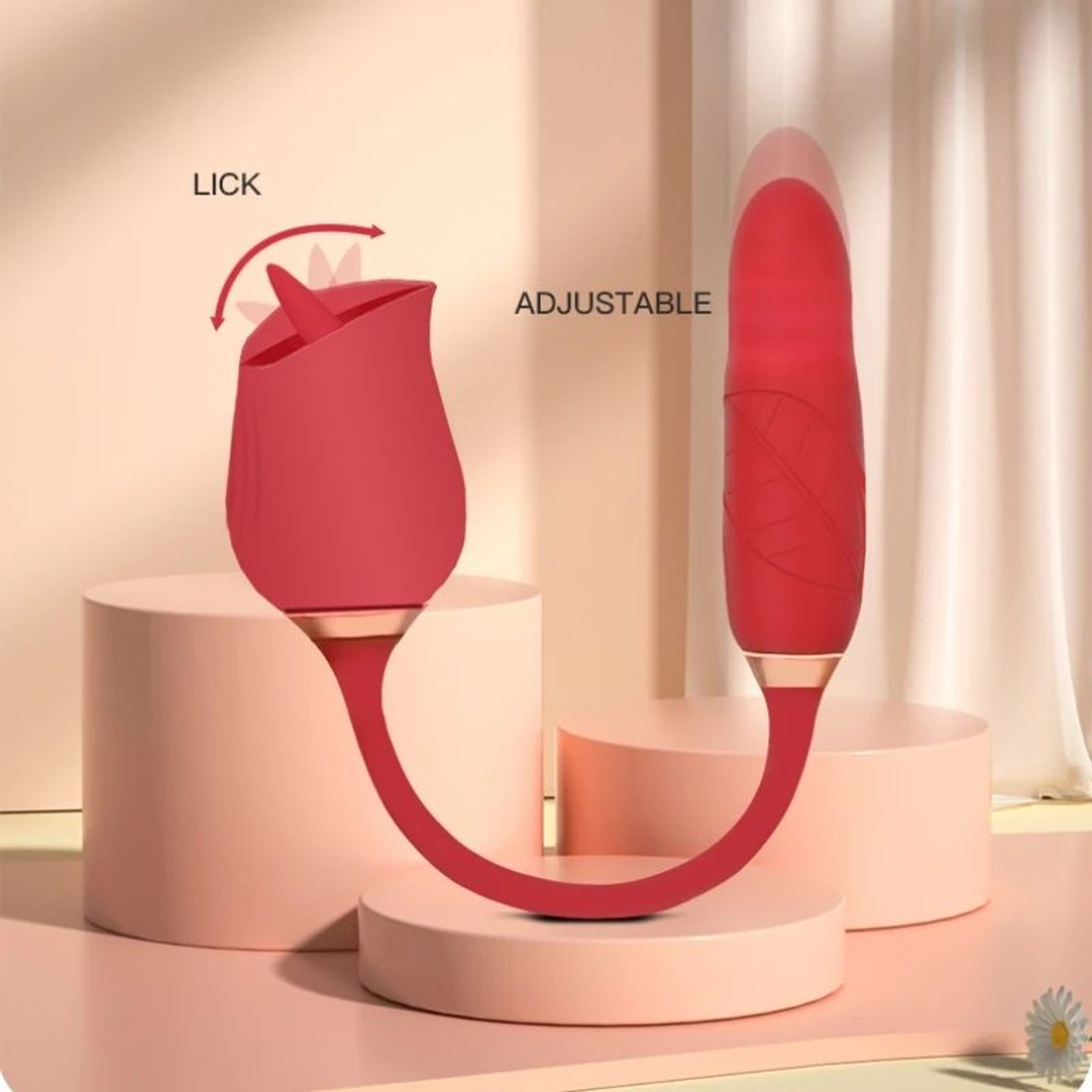 Rose Shape Rechargeable Personal Massager With 7 Adjustable Modes 3