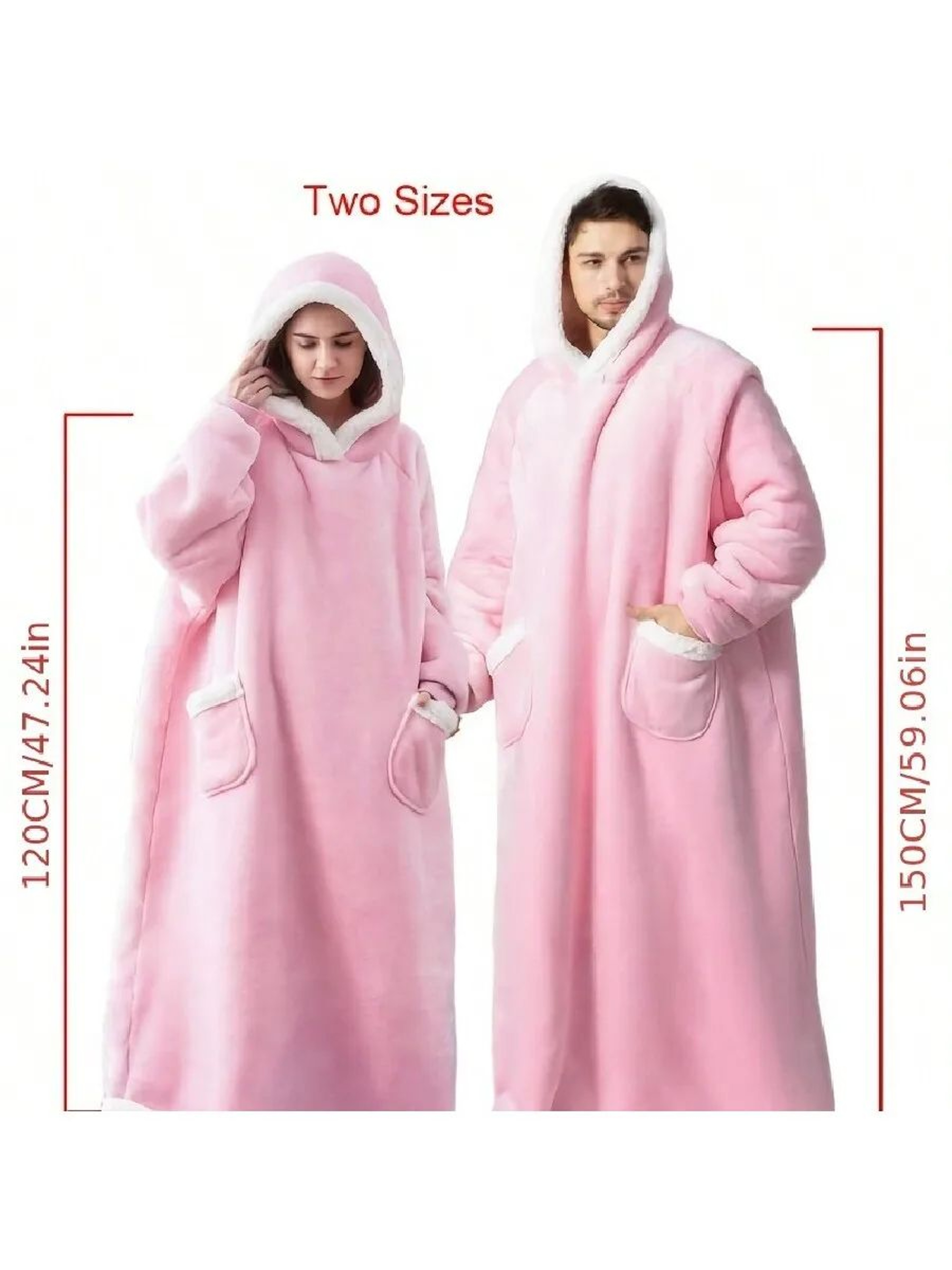 Cozy Oversized Wearable Blanket Hoodie With Sleeves And Pockets 1
