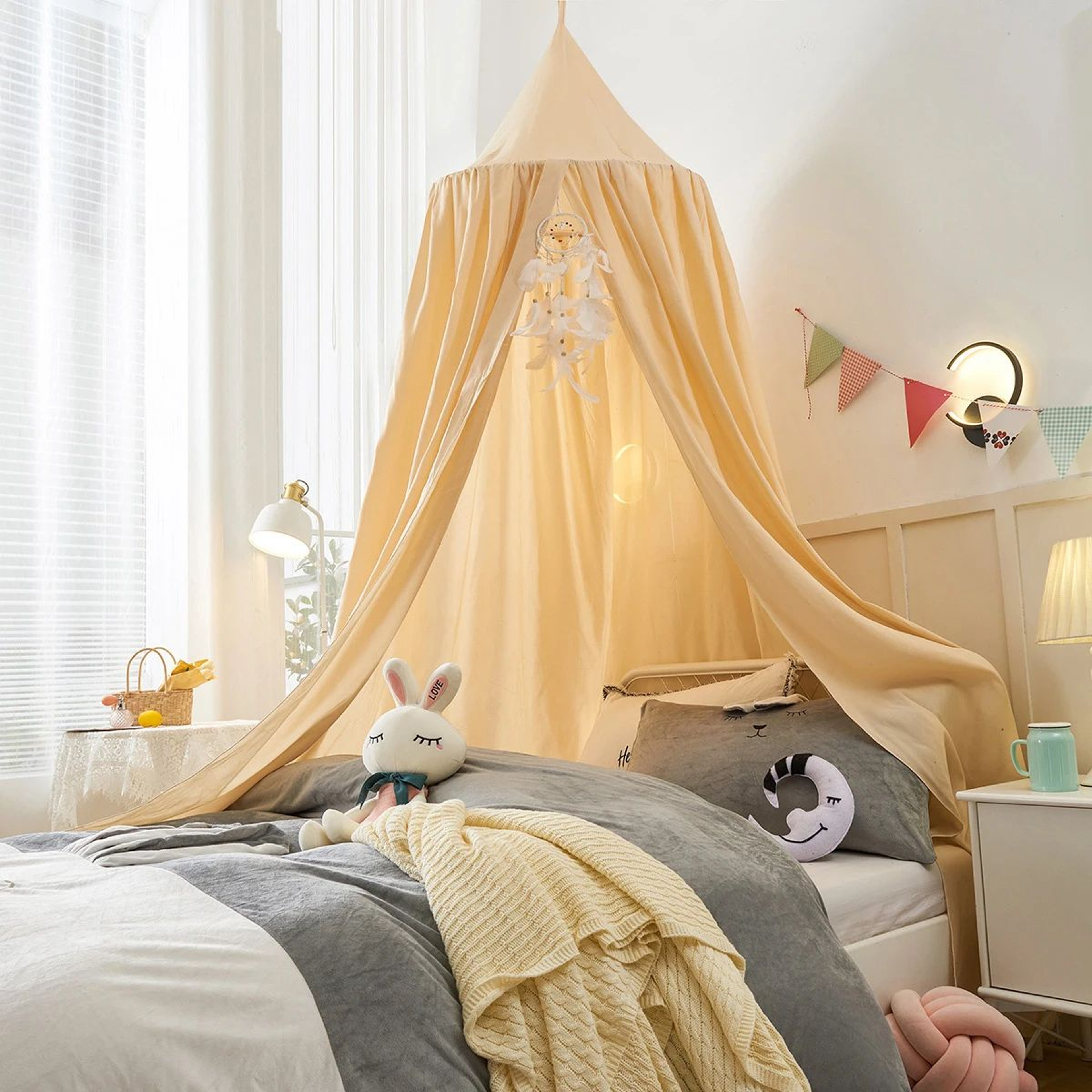 Battilo Kids Bed Canopy Mosquito Net 256 X 1063 Inch Round Hanging Play Tent 7