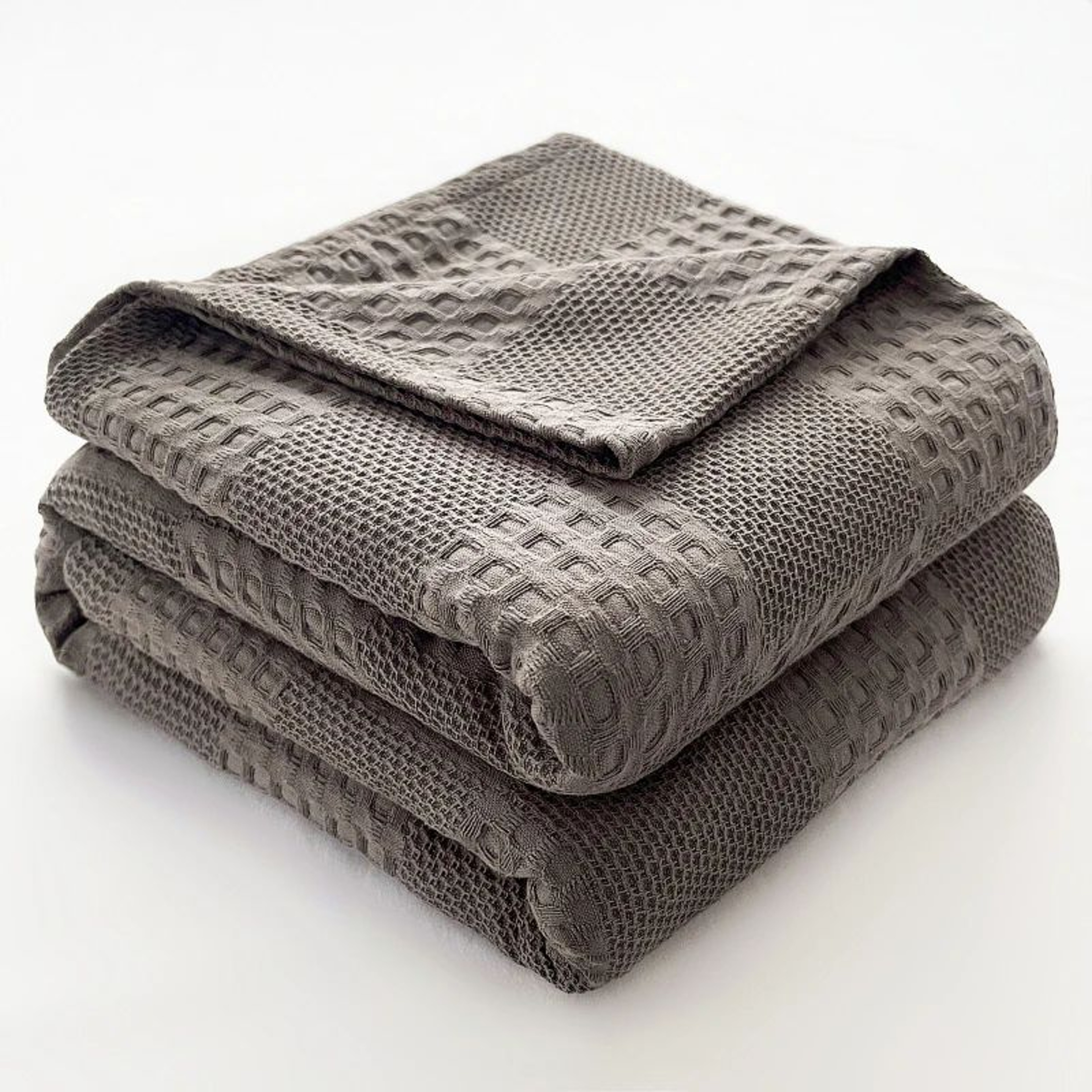 Battilo Cotton Waffle Throw Blanket Soft Breathable Lightweight Blanket For Bed And Sofa 9