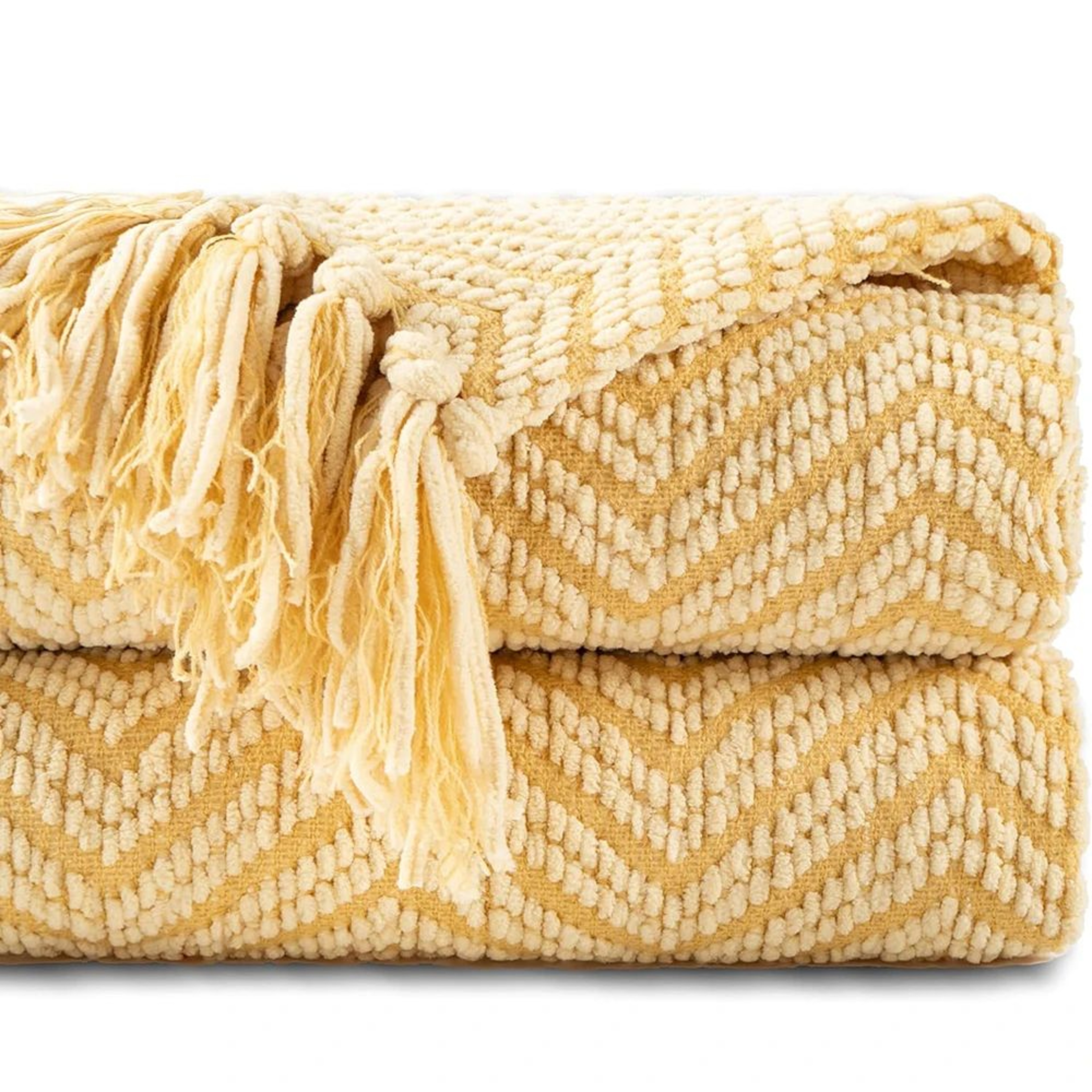 Battilo Soft Chenille Plaid Knit Throw Blanket For Couch And Bed 14