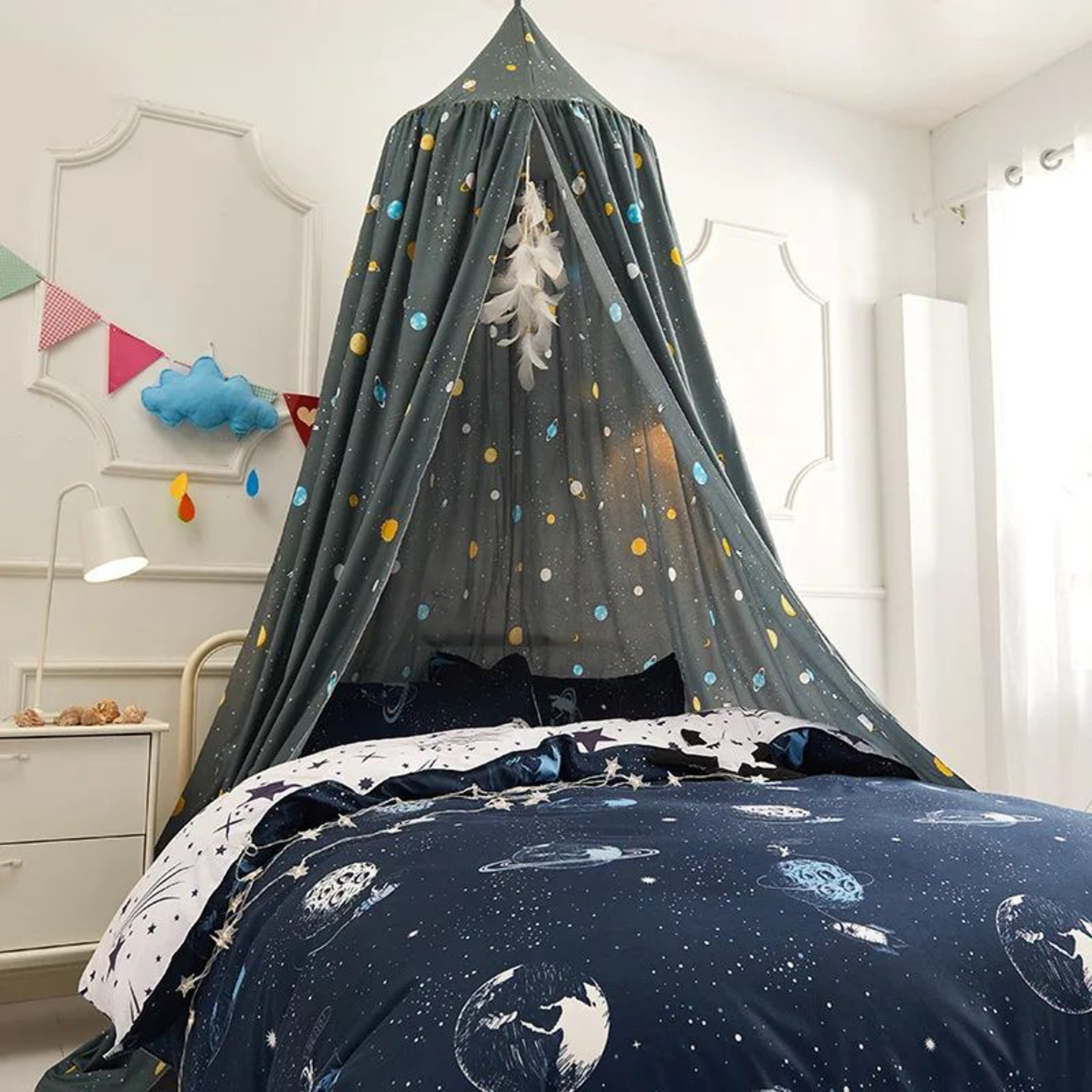 Round Dome Kids Bed Canopy Mosquito Net 65 X 250 Cm Castle Play Tent 9