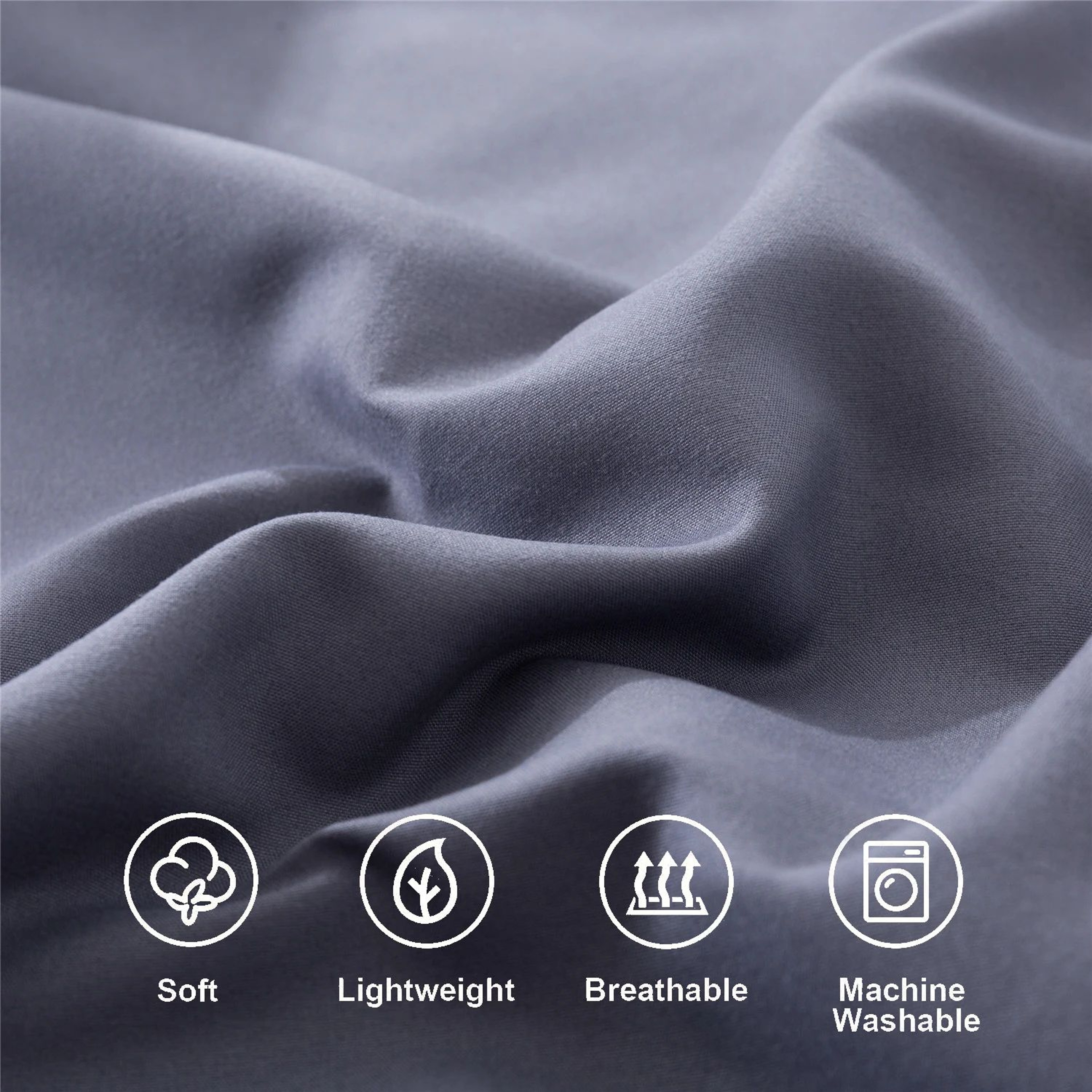 2PCS Soft Microfiber Envelope Pillowcases Queen King Size 5