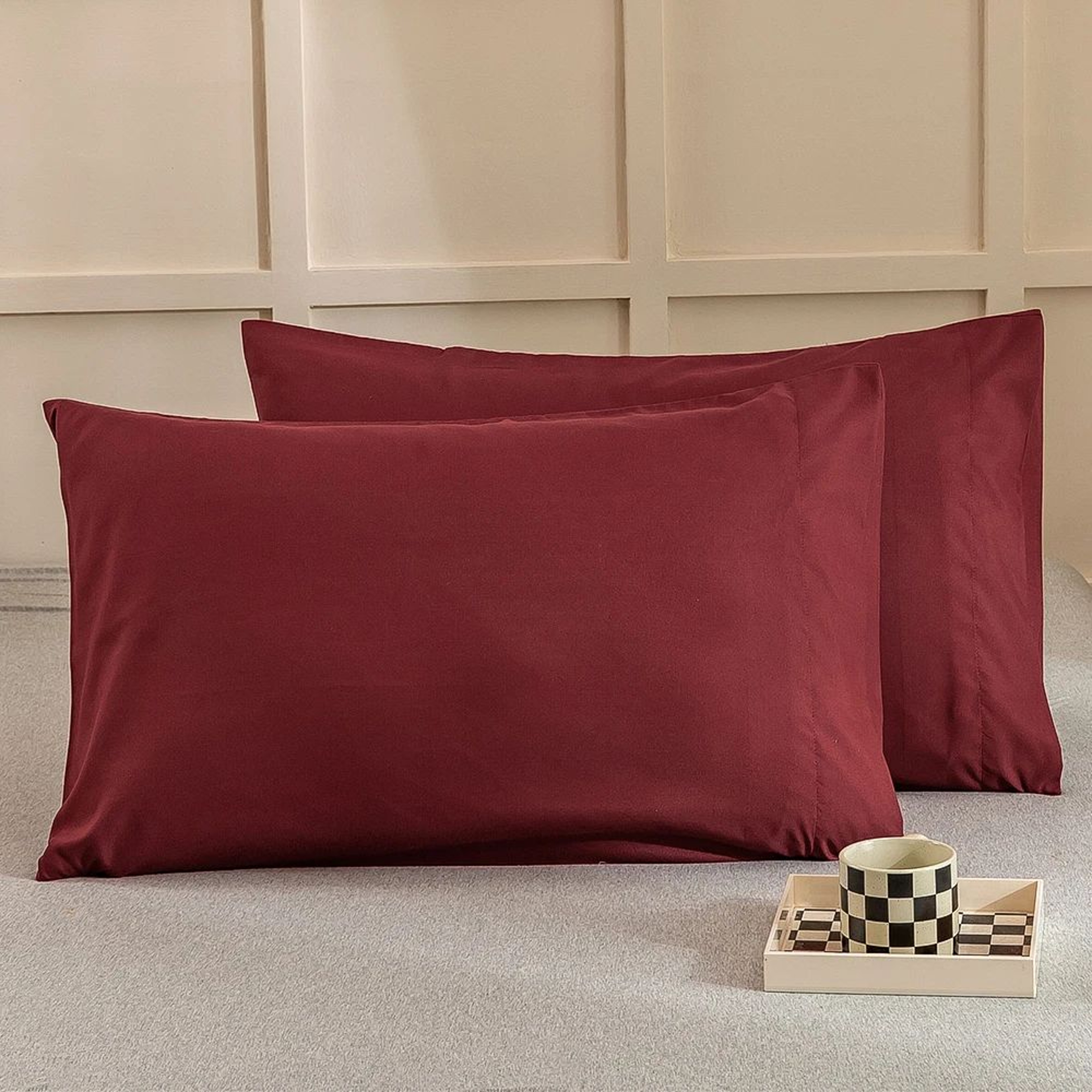2PCS Soft Microfiber Envelope Pillowcases Queen King Size 7