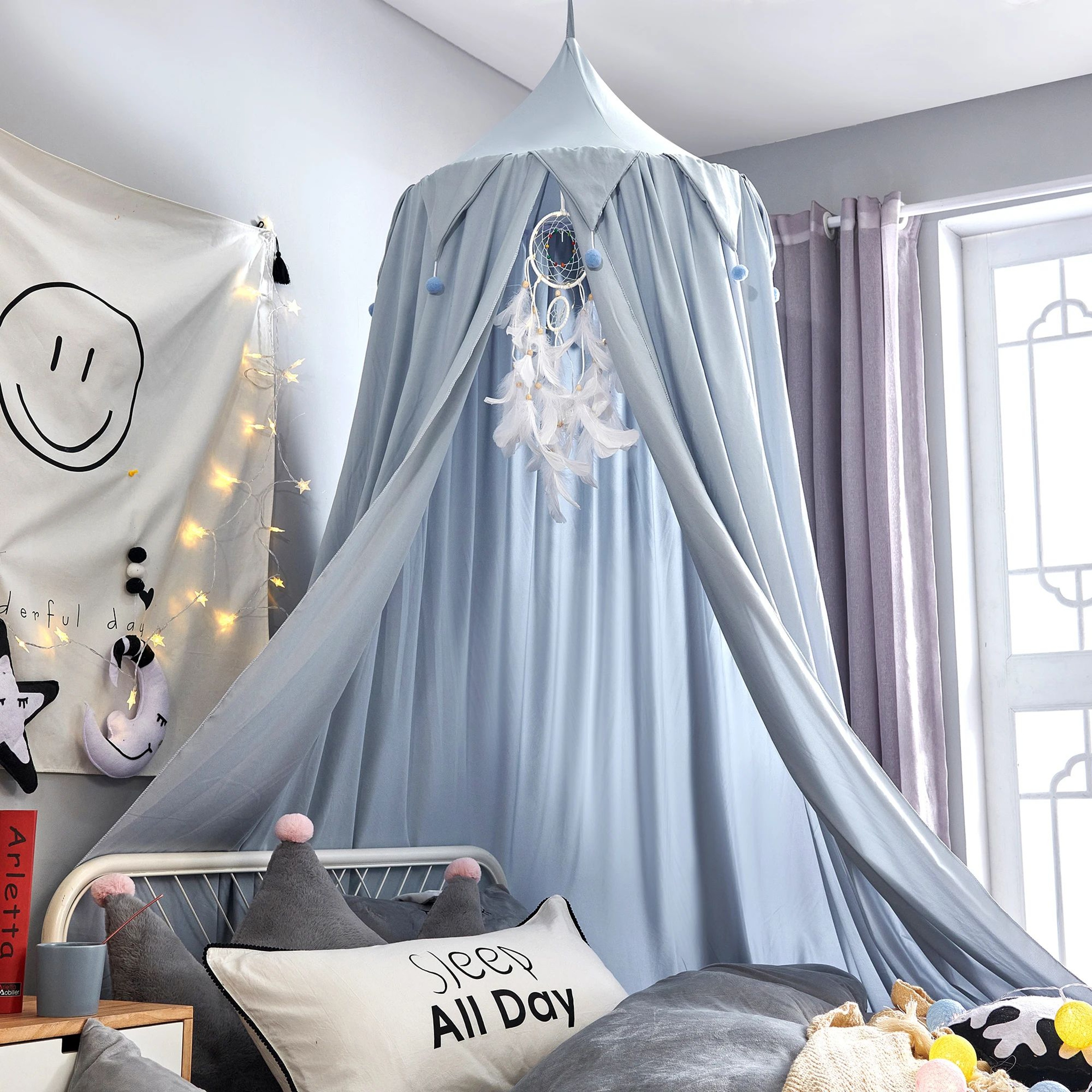 Battilo Round Dome Kids Bed Canopy Mosquito Net And Reading Noo 0
