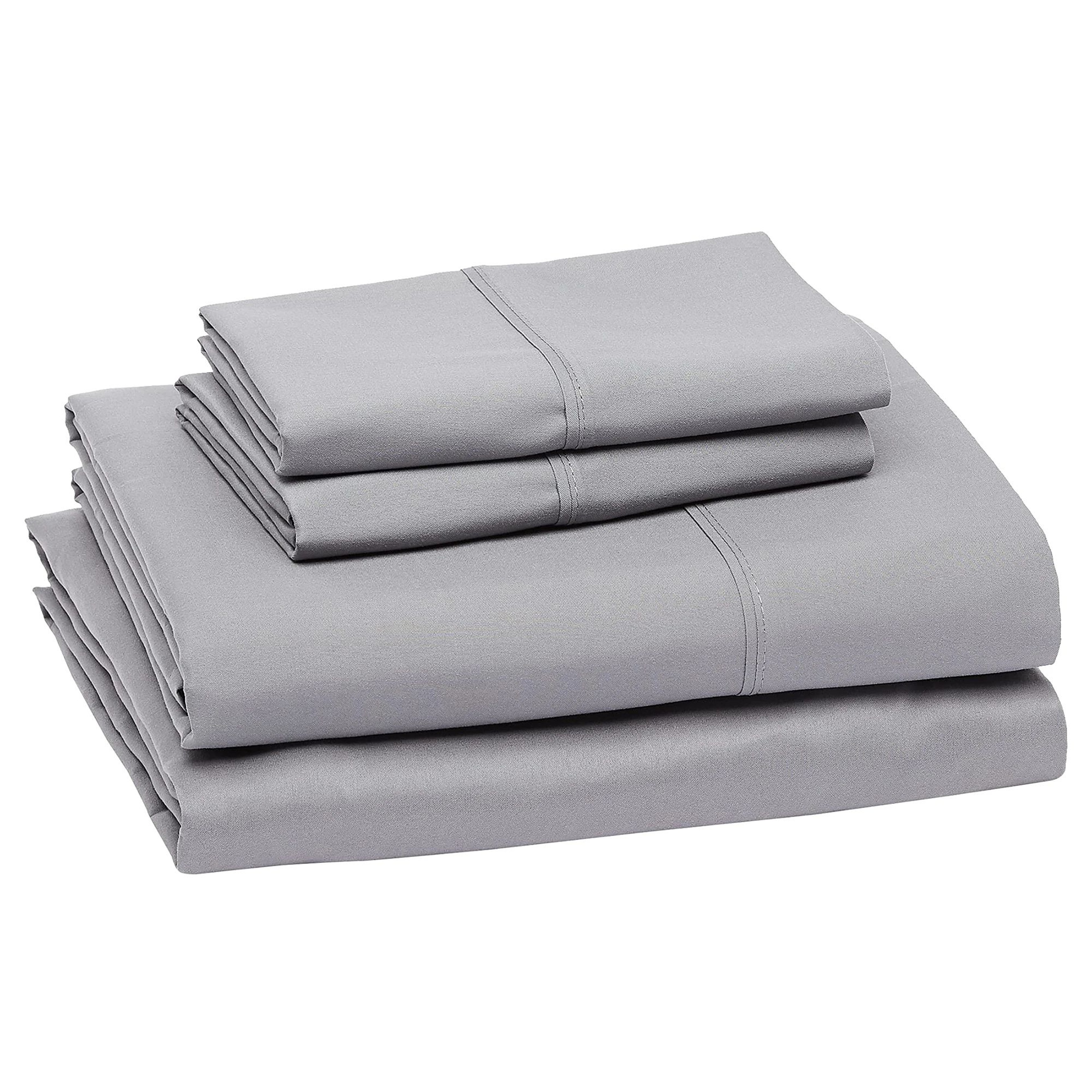 4 Piece Soft Microfiber Bed Sheet Set With Flat Sheet Fitted Sheet And Pillowcases 2