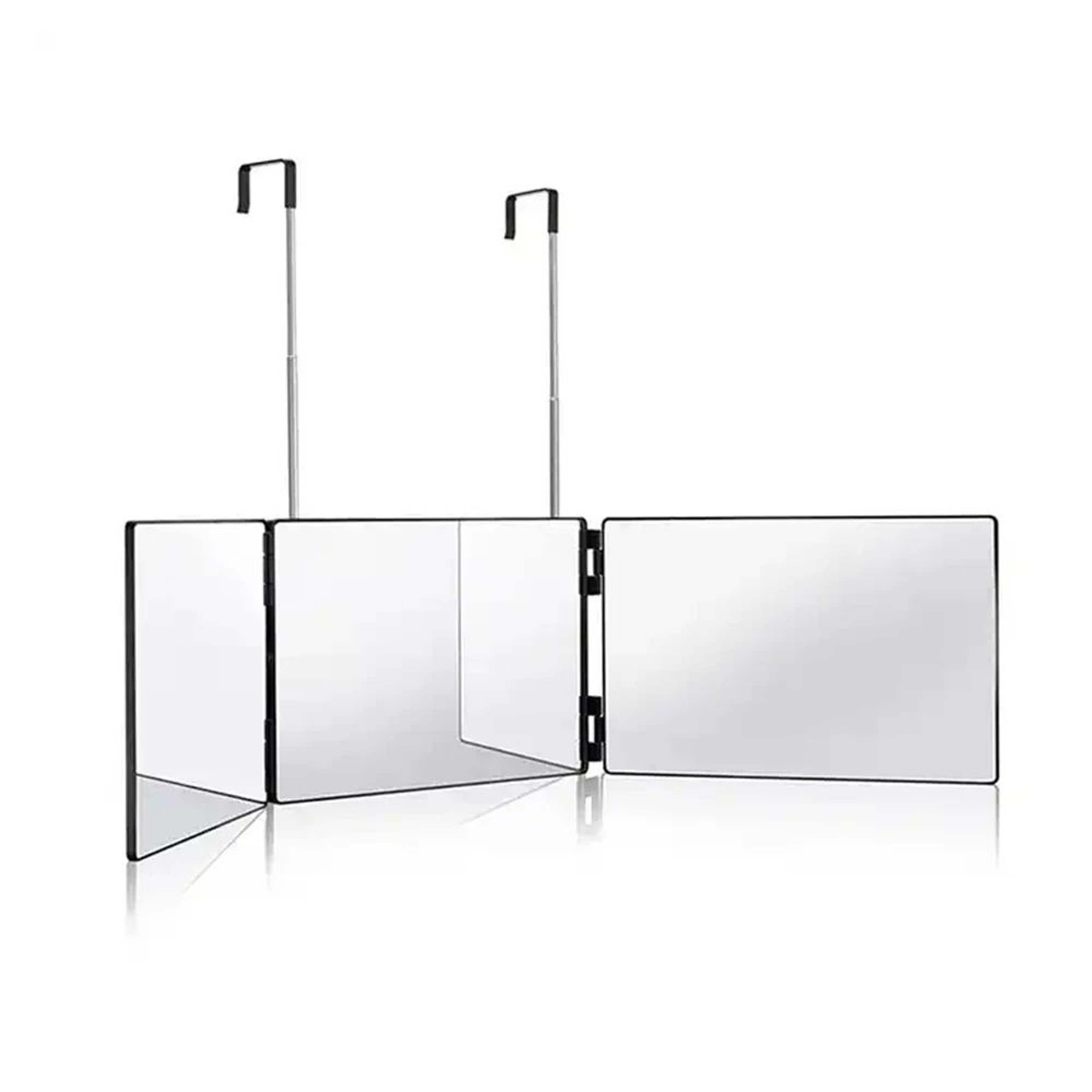 360 Trifold Self Haircut Mirror With Adjustable Telescoping Hooks 0