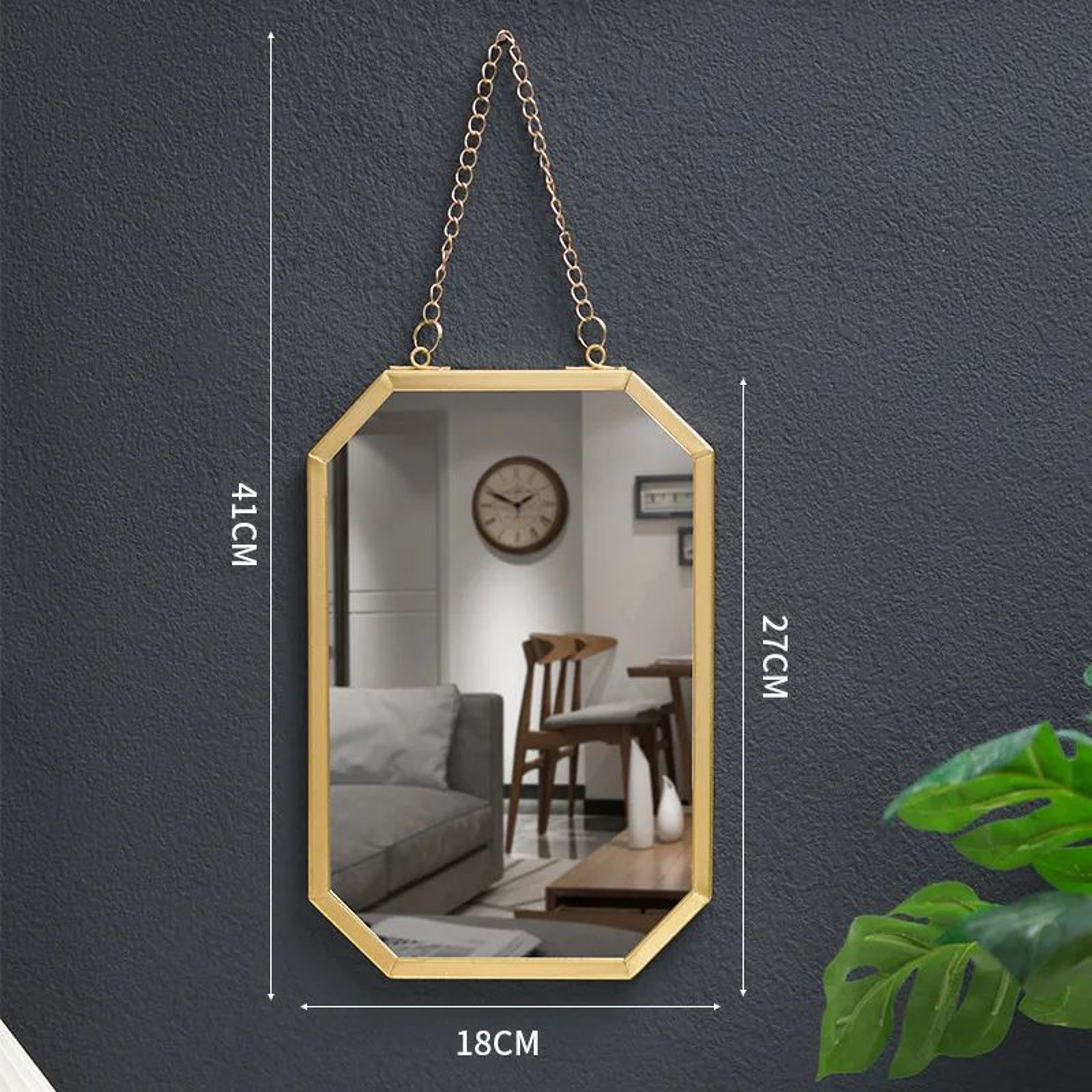 Nordic Iron Art Rectangular Wall Mirror For Bathroom And Vanity 5