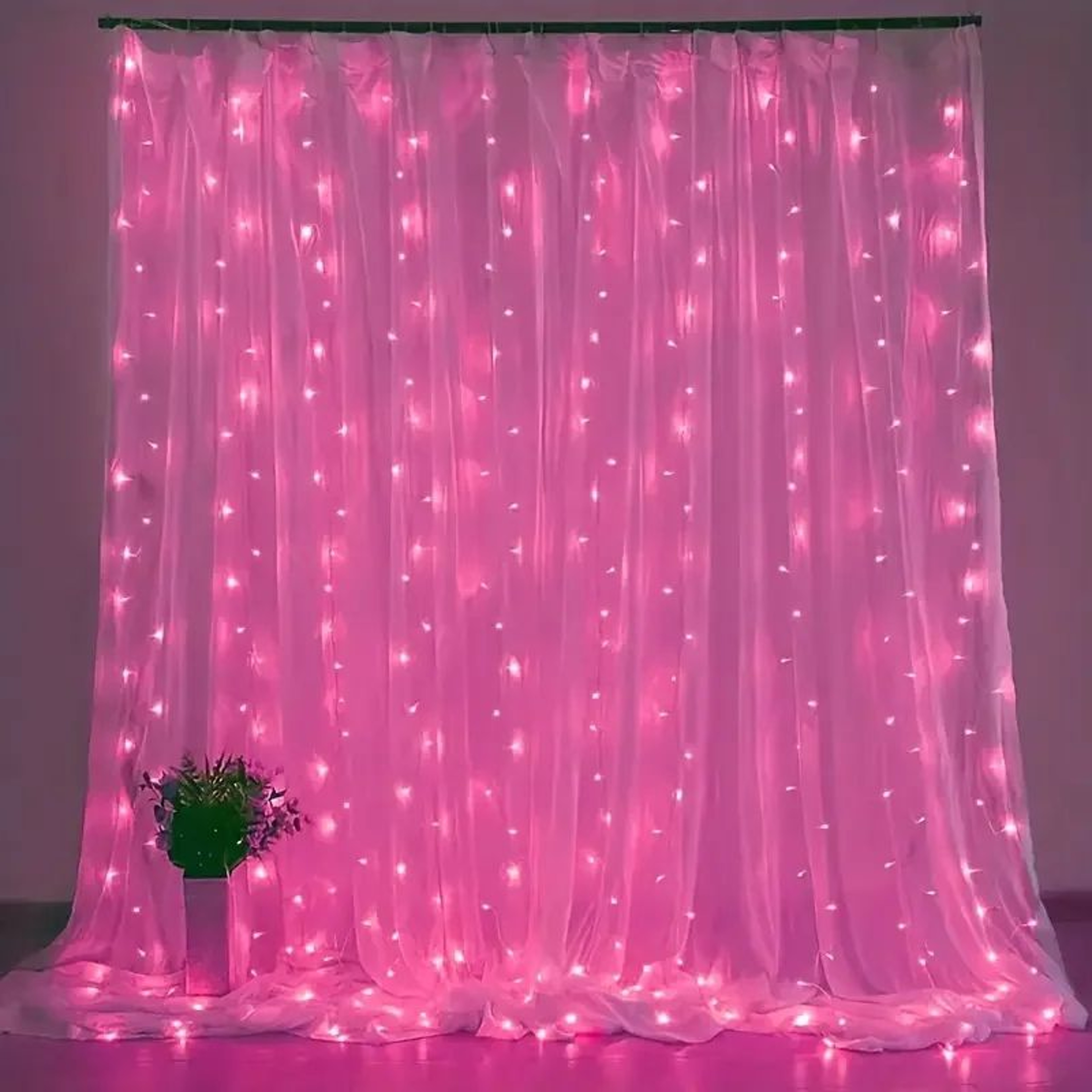 USB 8 Mode LED Curtain Fairy Lights For Wedding Christmas And Holiday Decor 3