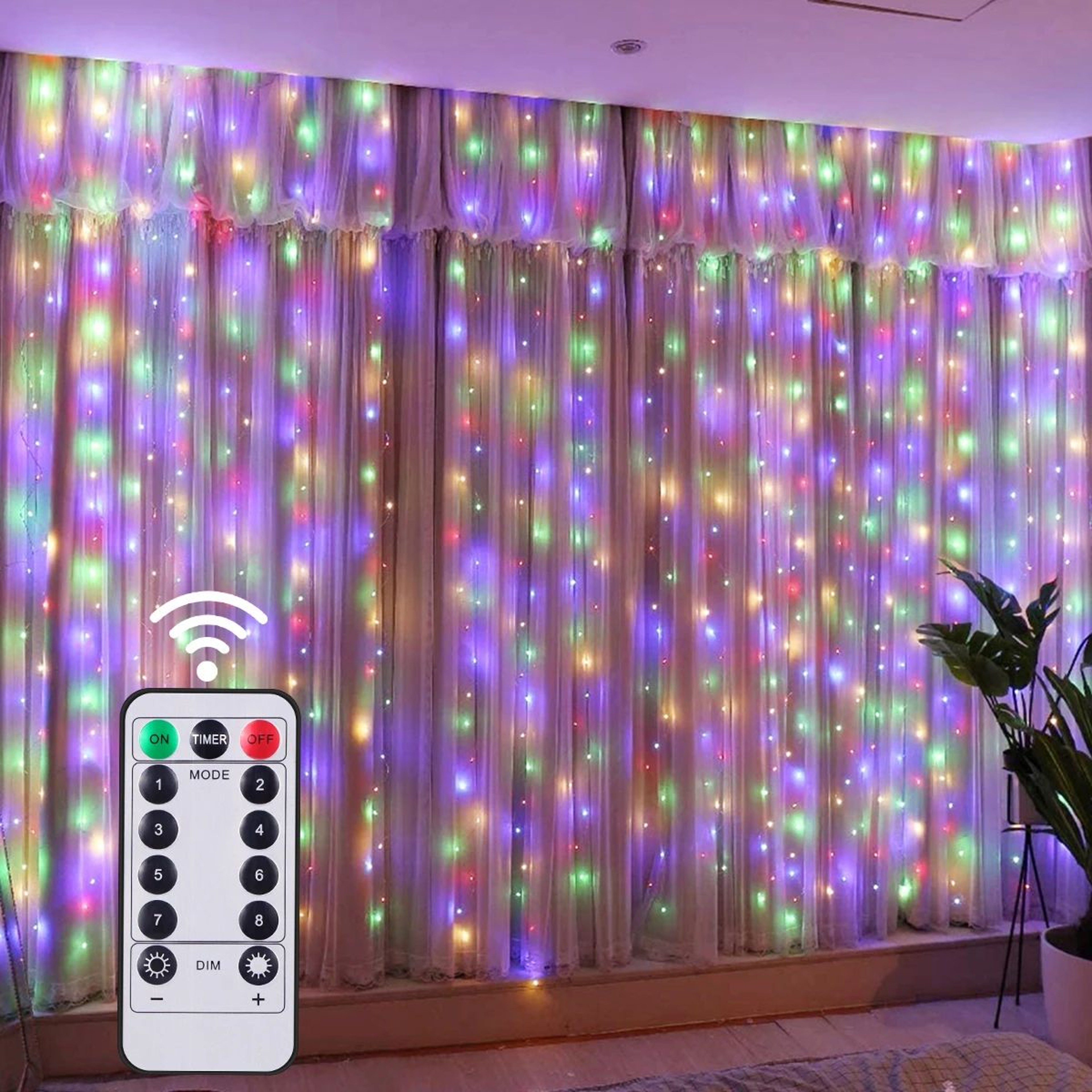 3M USB LED Curtain Fairy Lights With Remote Control 8 Modes For Wedding And Holiday Decor 6