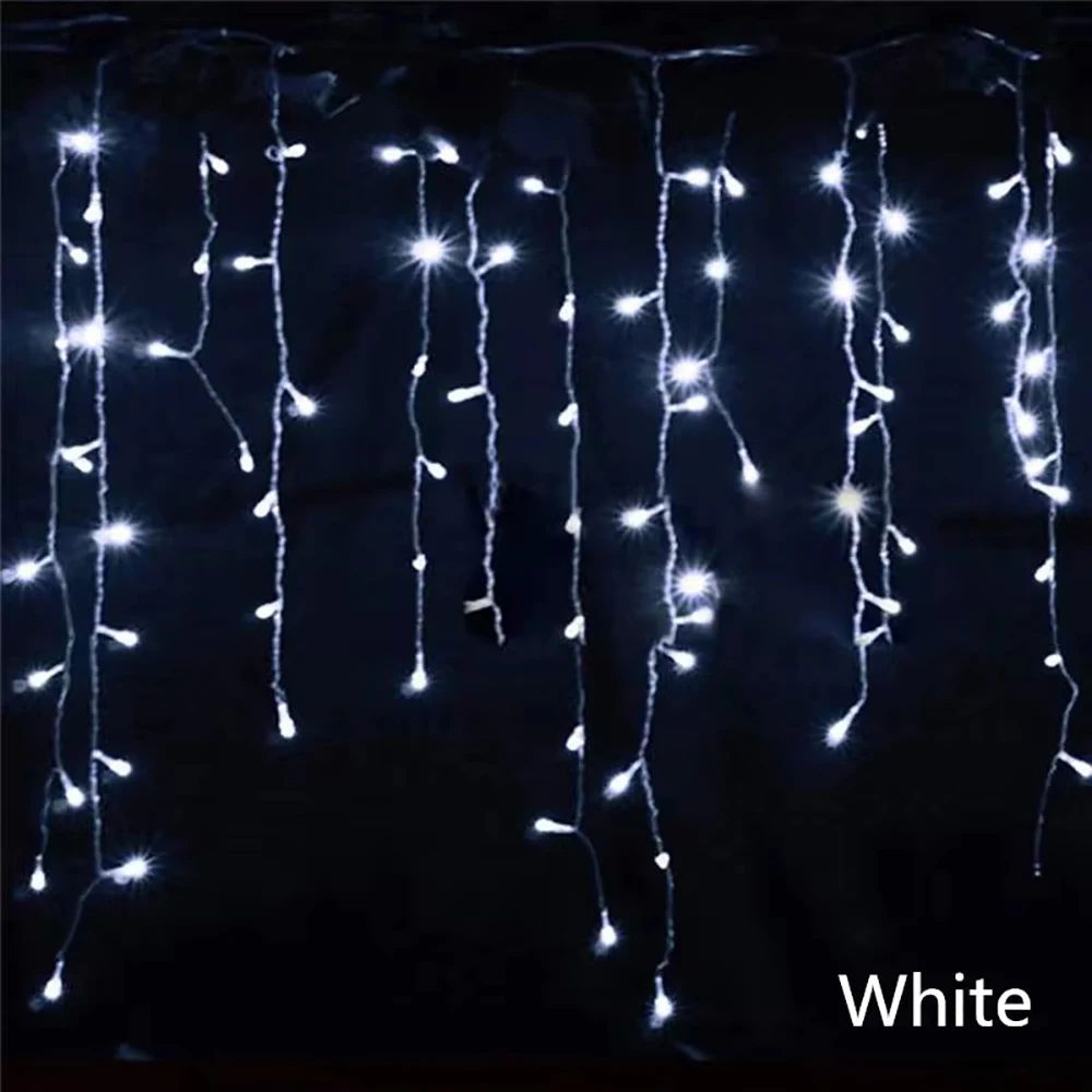 LED Icicle Waterfall String Lights For Outdoor Christmas And Eaves Decor 12