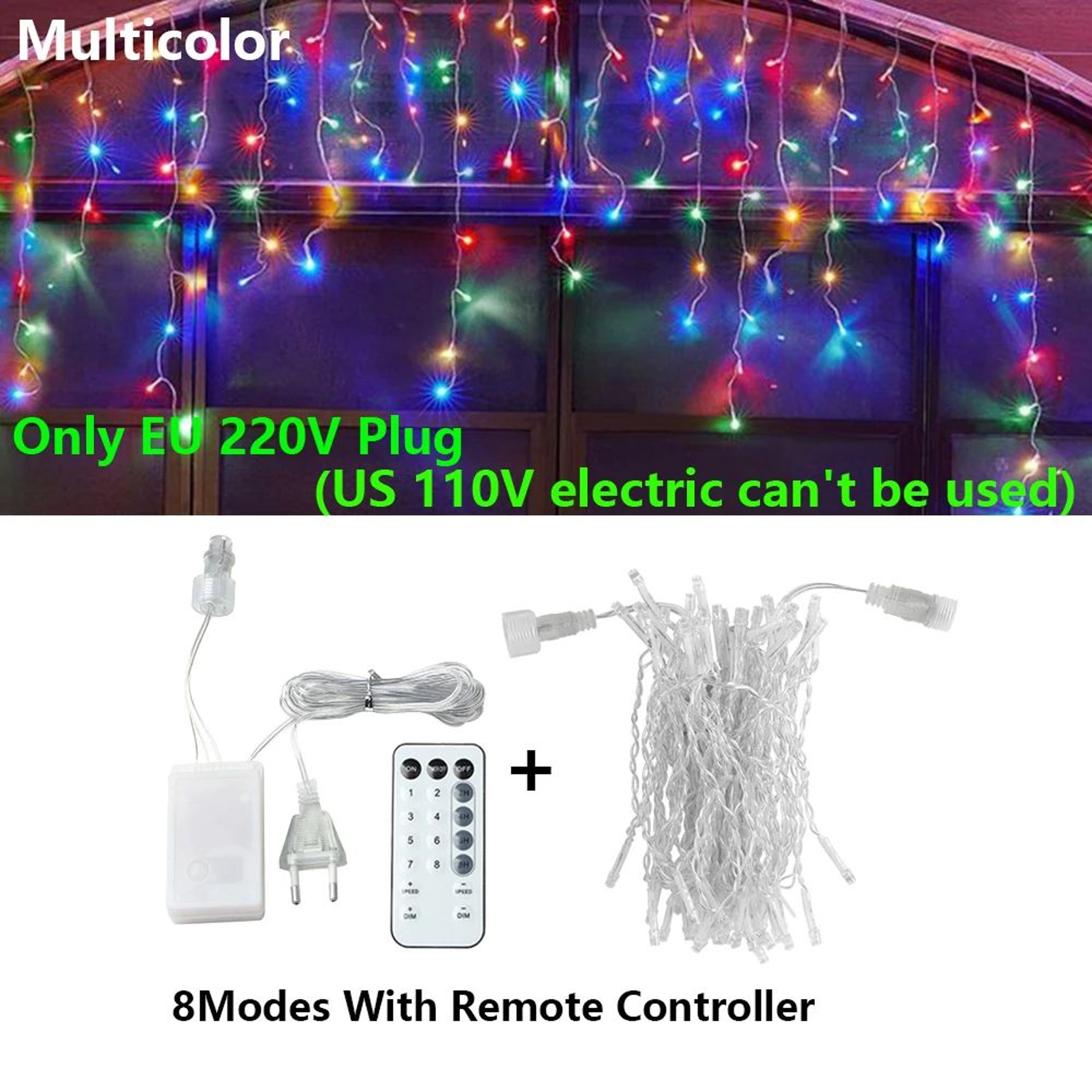 3540M LED Icicle String Lights With Remote For Christmas And Outdoor Holiday Decor 8