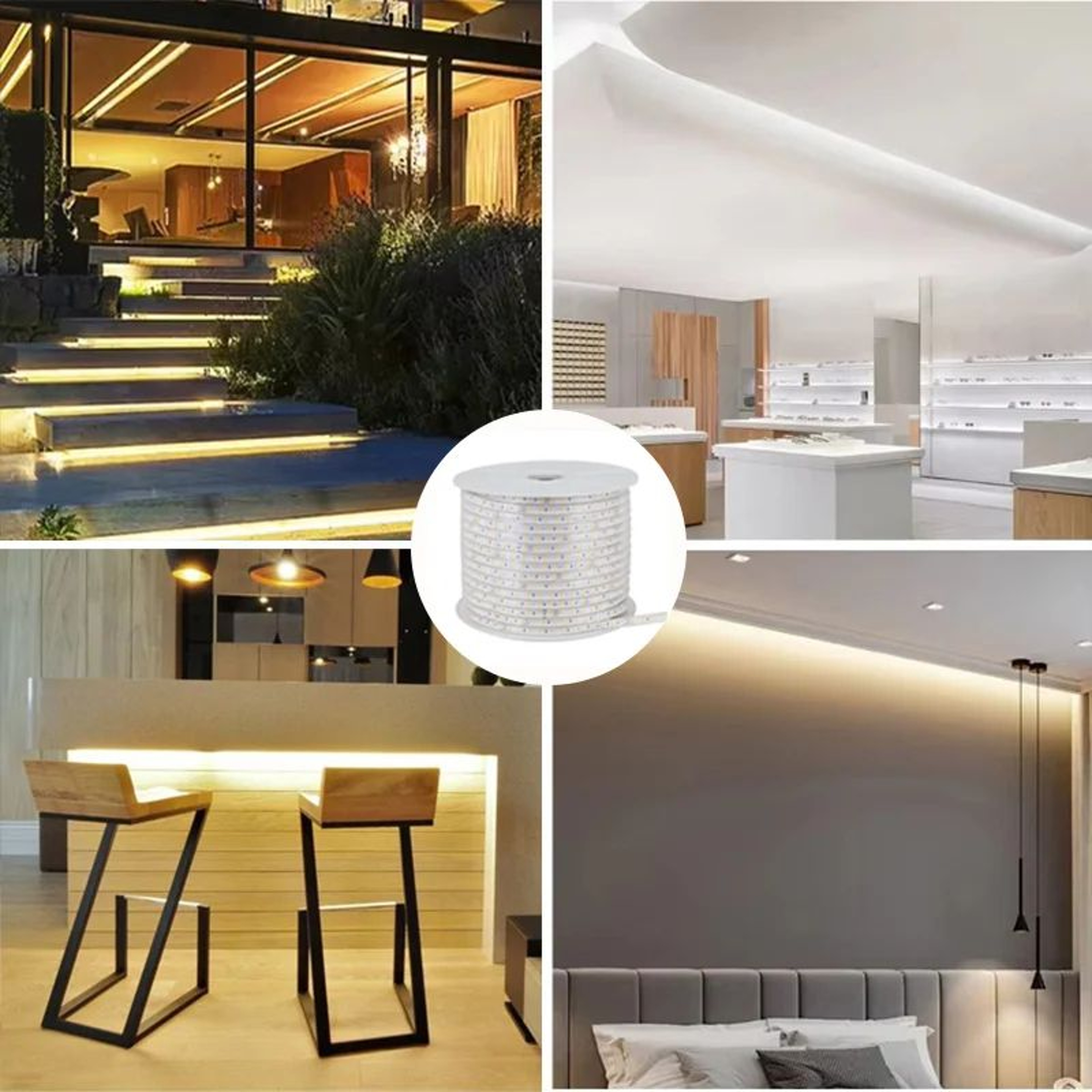 220V Waterproof LED Strip Light With EU Plug Flexible 2835 Ribbon For Indoor And Outdoor Decor 5