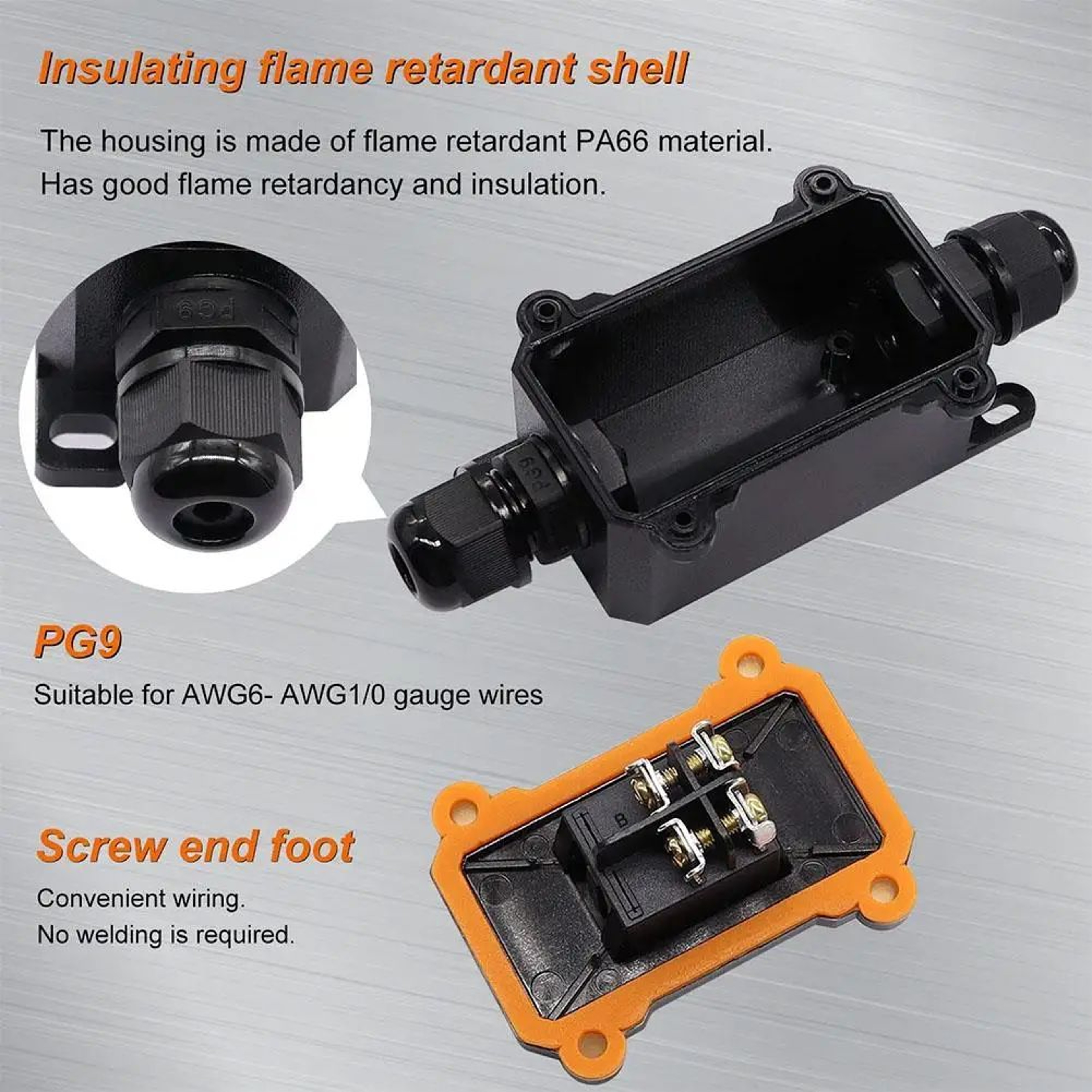 20A Waterproof Inline Rocker Switch IP67 For 12V24V DC And 110V220V AC 3