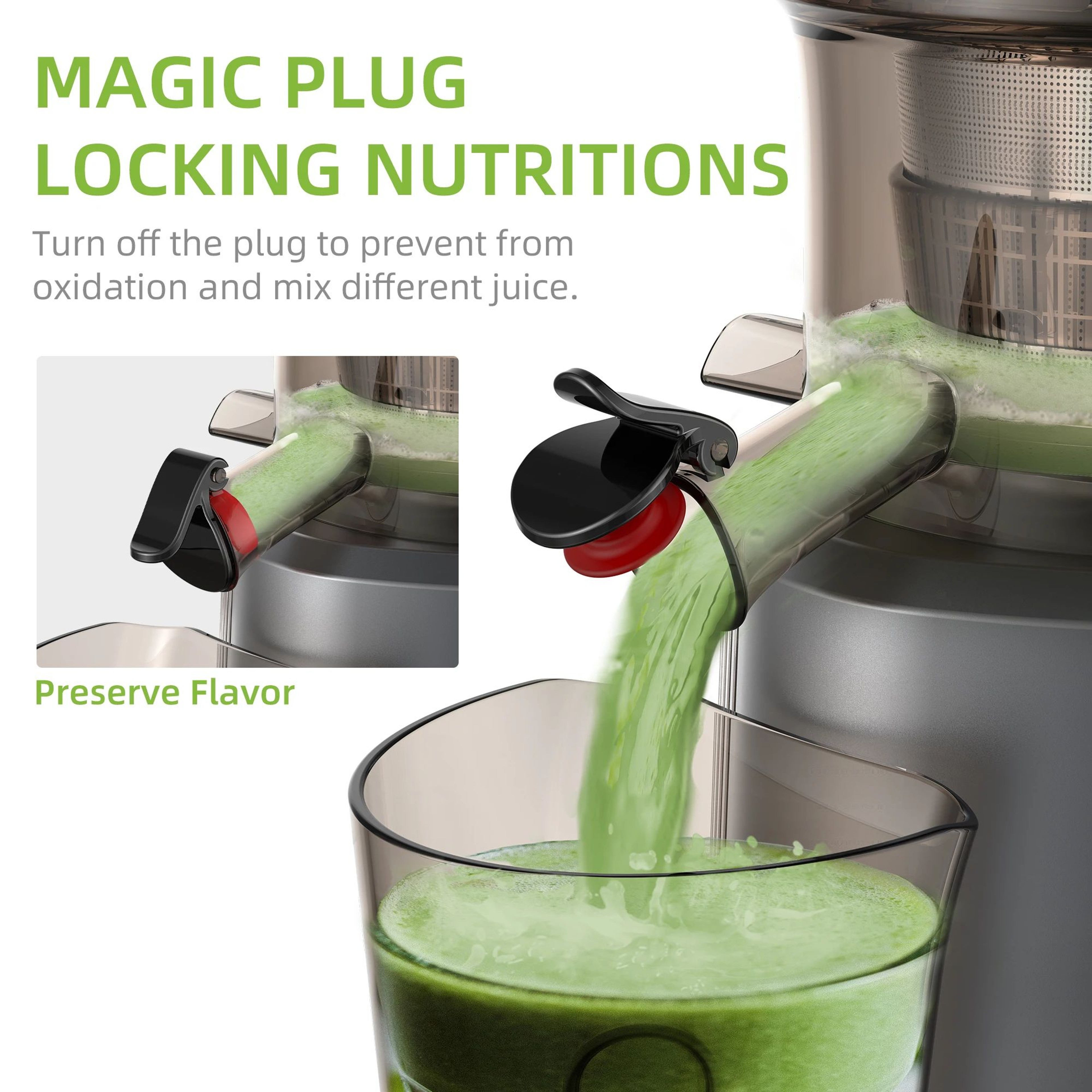 BioloMix 200W Cold Press Juicer With 75mm Wide Feed Chute And Slow Masticating Extraction 1