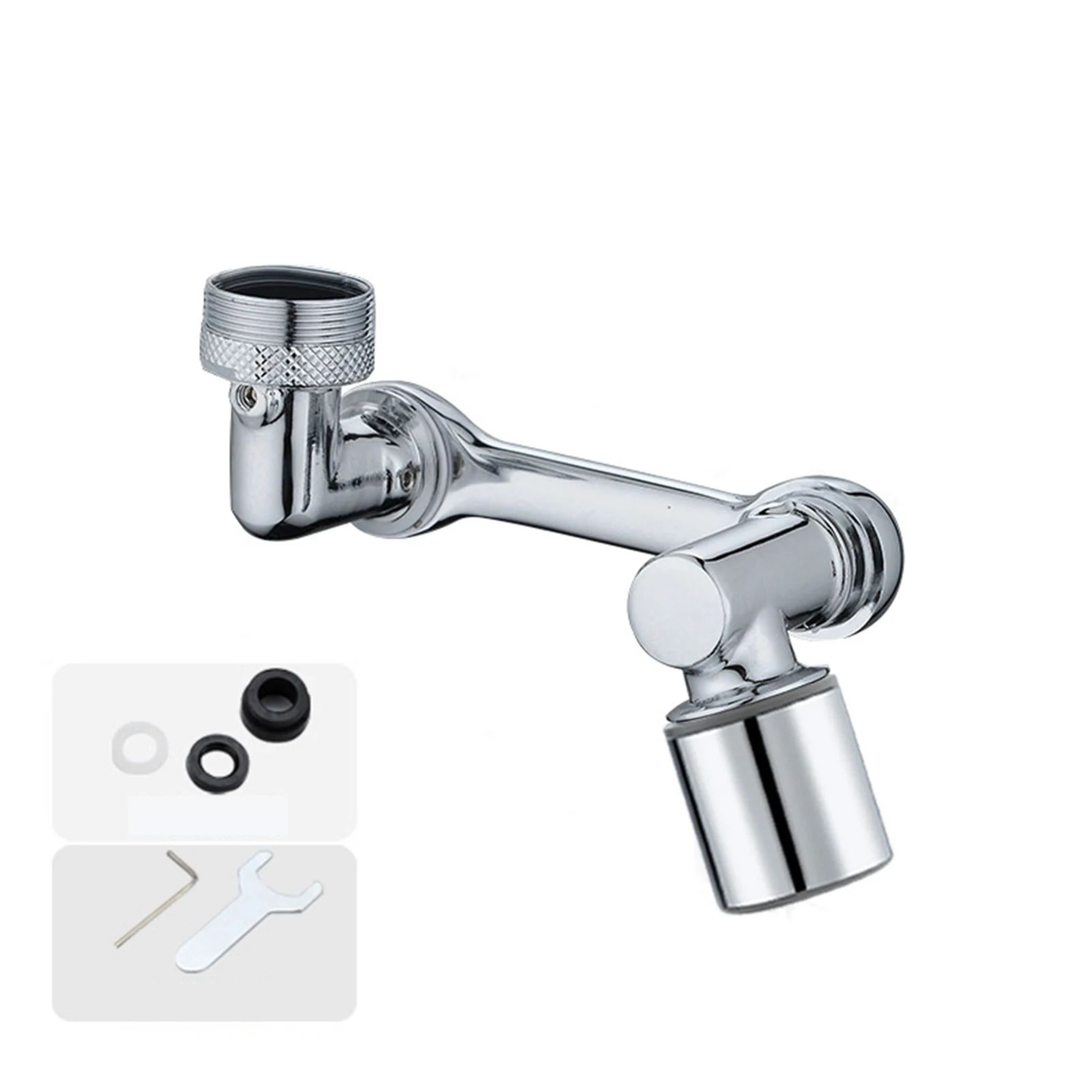 1080 Swivel Stainless Steel Faucet Extender With Dual Spray Modes 8