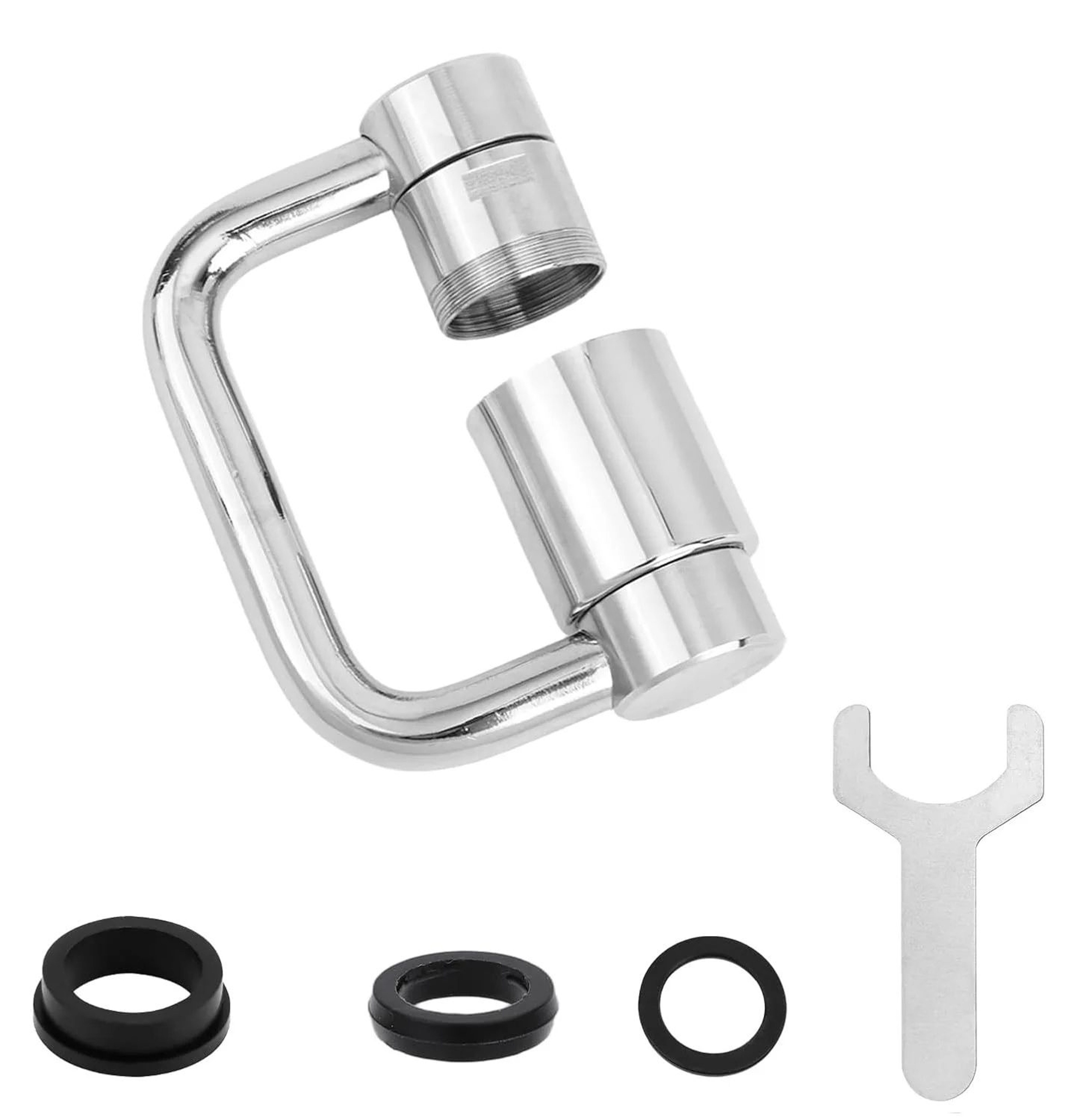 1080 Swivel Stainless Steel Faucet Extender With Dual Spray Modes 6