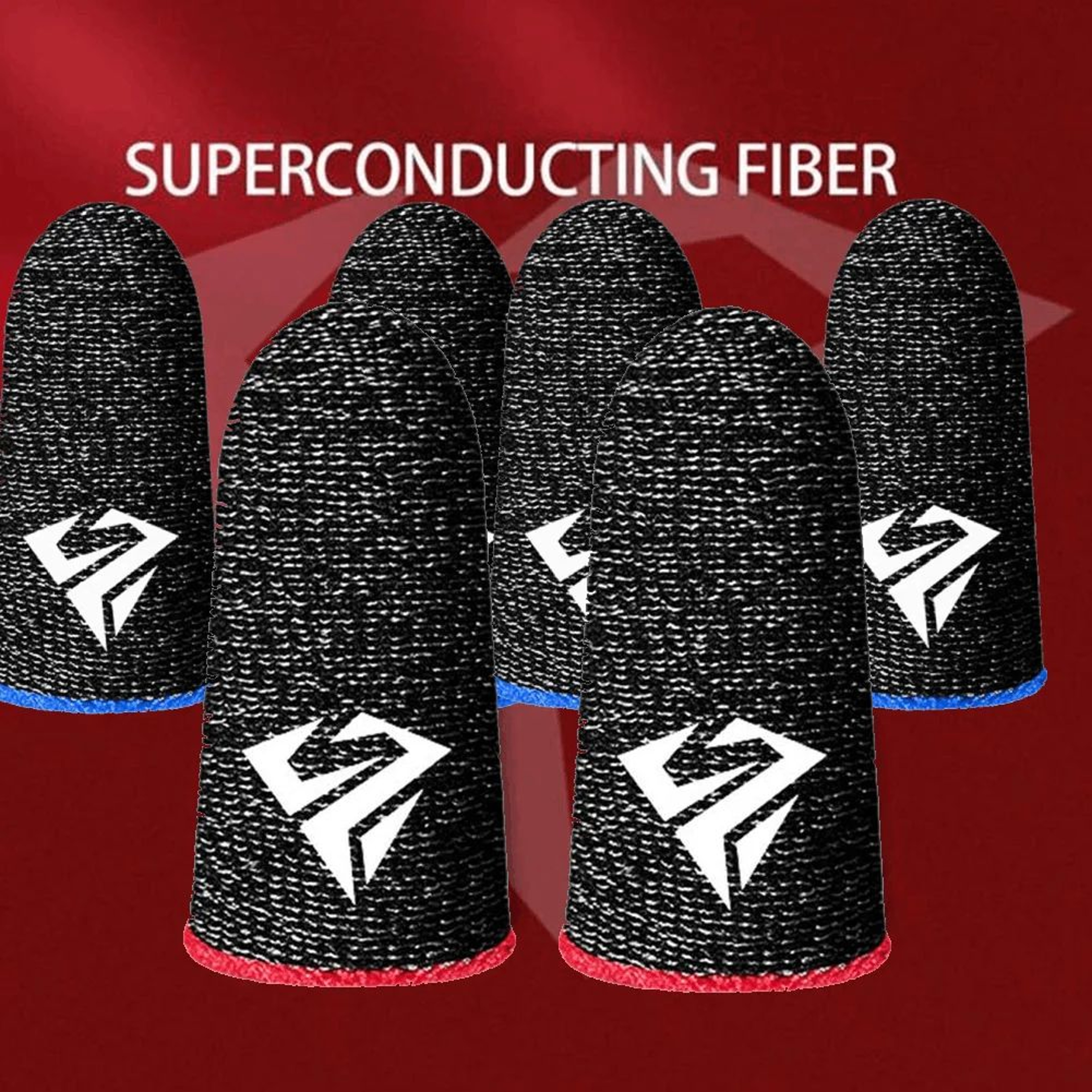Superconducting Fiber Gaming Finger Sleeves  UltraThin Sweatproof Touchscreen Thumb Covers 0