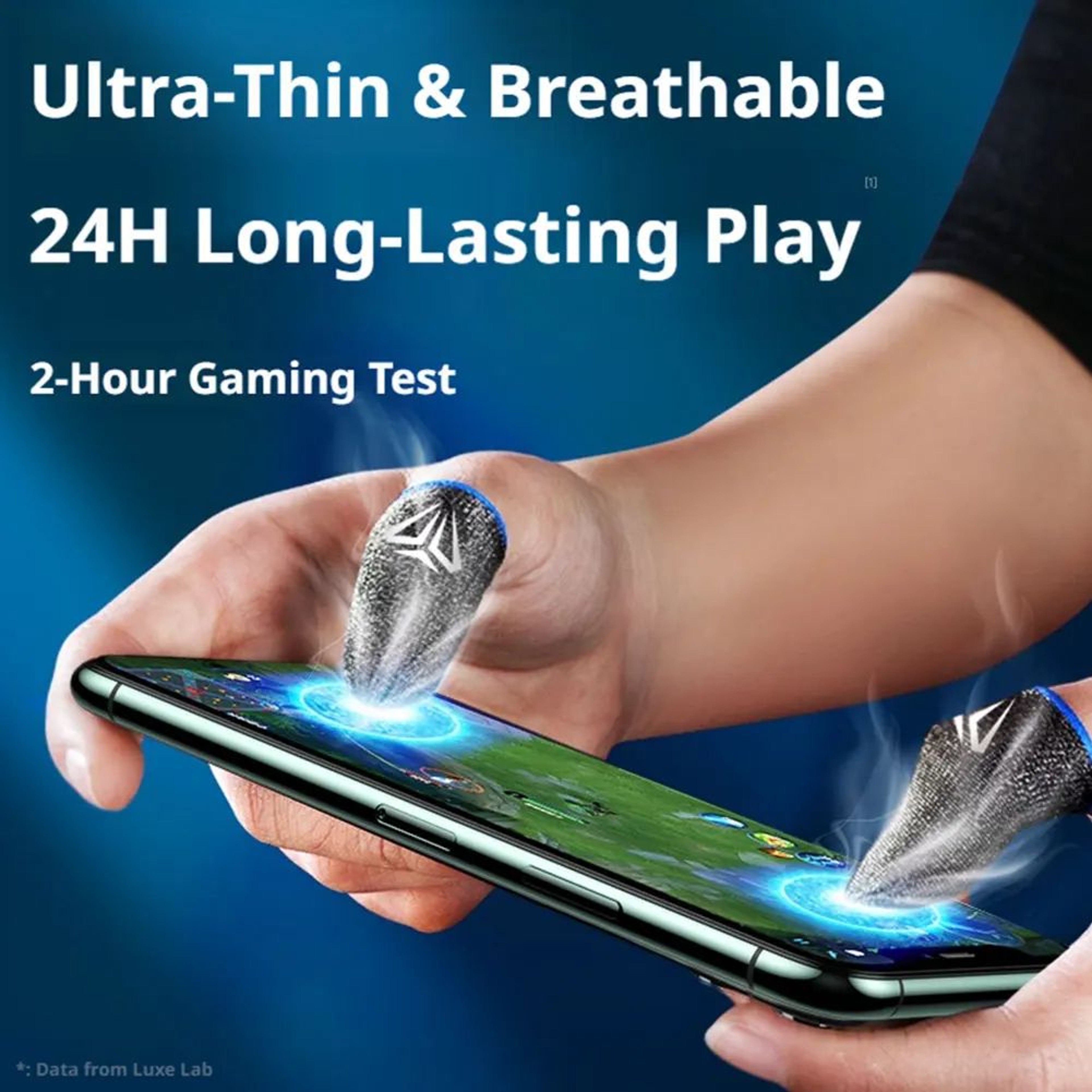 Superconducting Fiber Gaming Finger Sleeves  UltraThin Sweatproof Touchscreen Thumb Covers 1