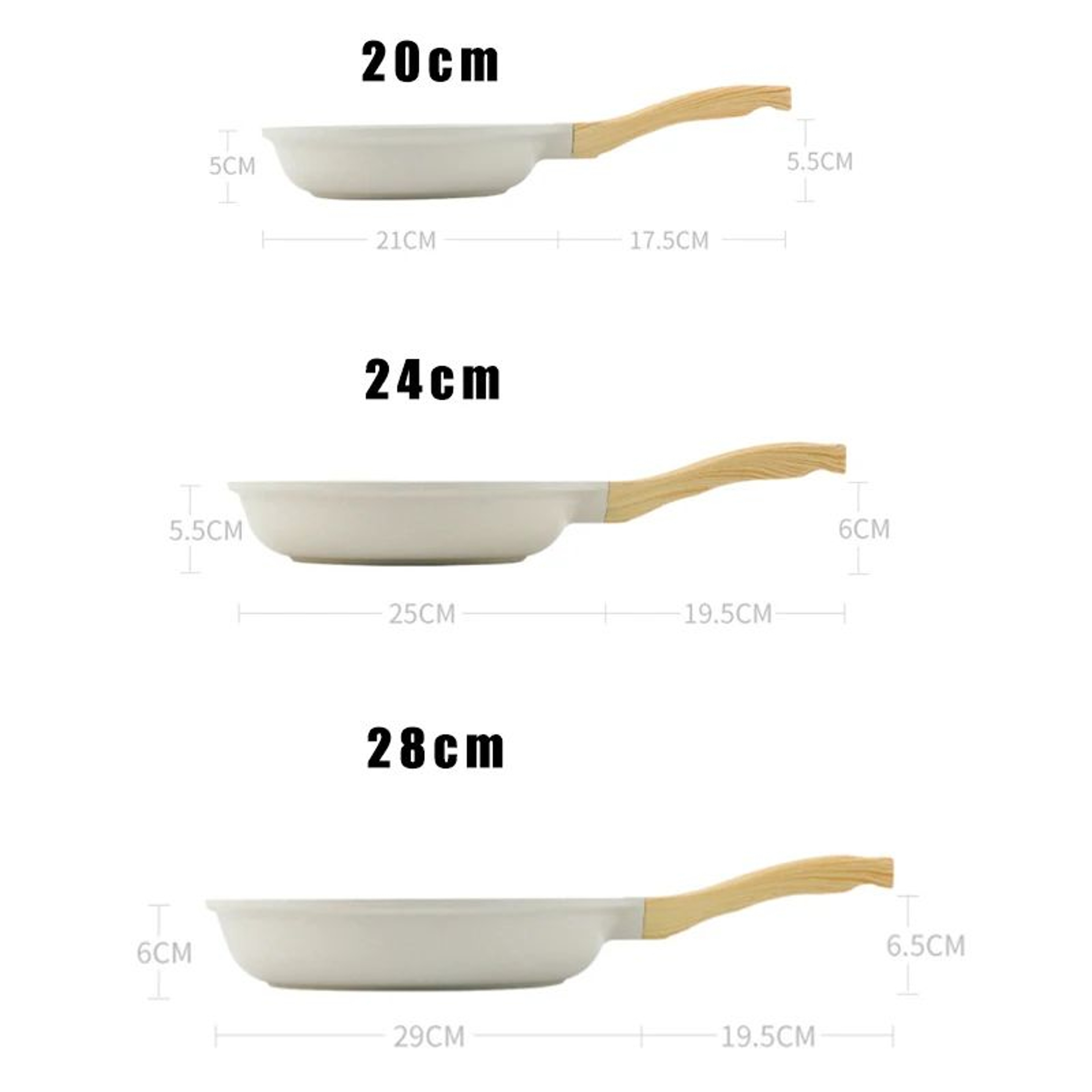 28cm Ceramic NonStick Frying Wok Pan For Induction And Gas Stoves 1