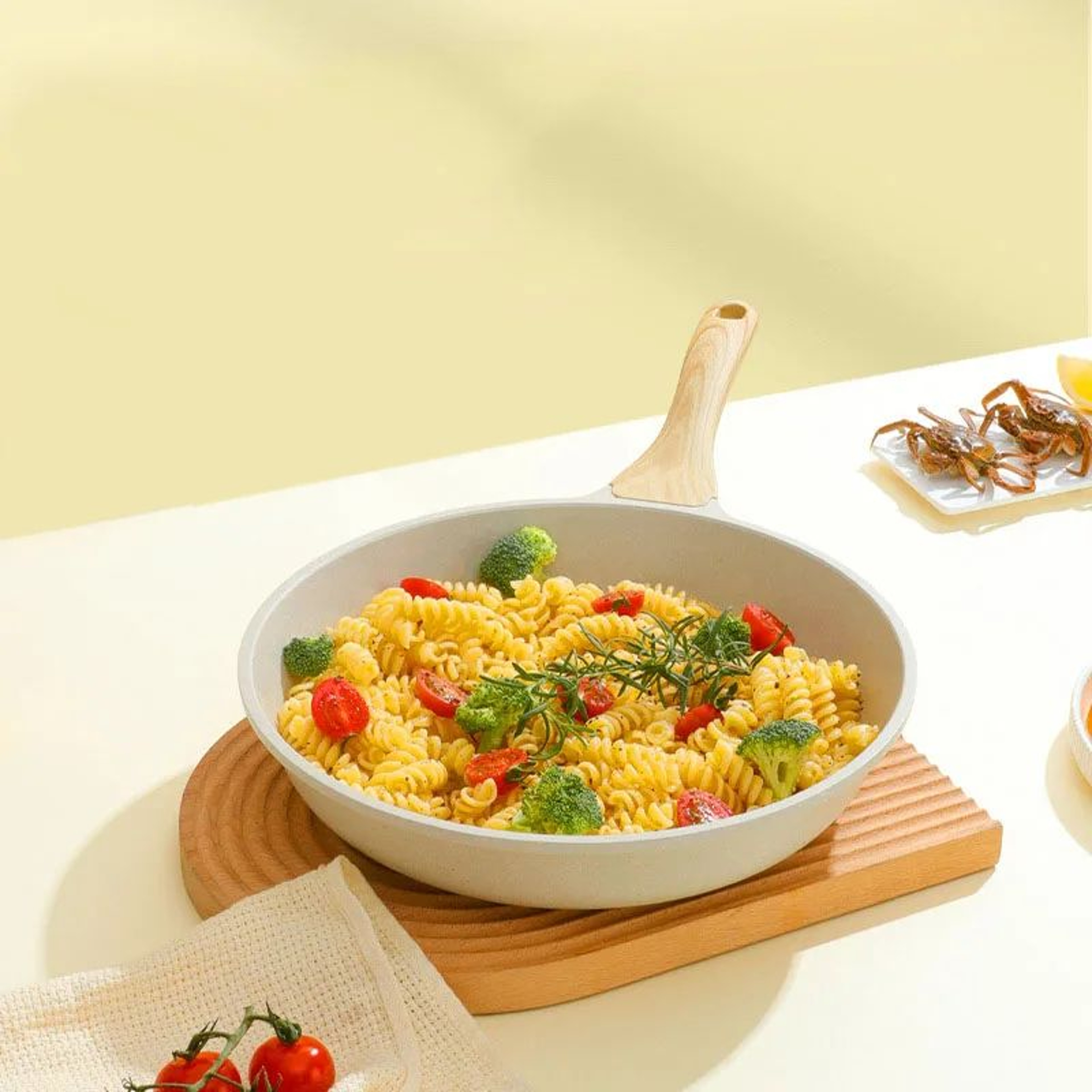 28cm Ceramic NonStick Frying Wok Pan For Induction And Gas Stoves 2