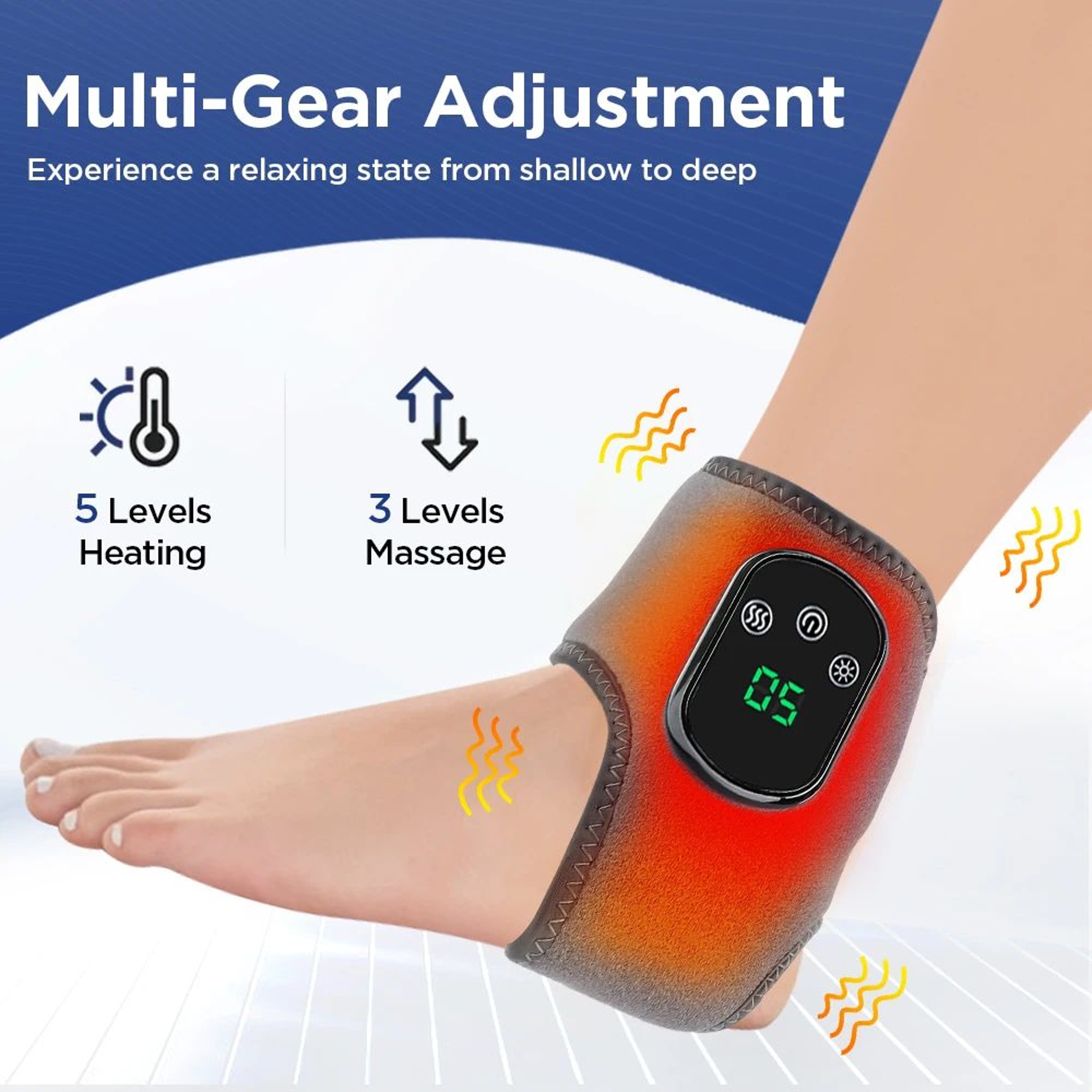 Rechargeable Heated Foot And Ankle Massager With Vibration 1