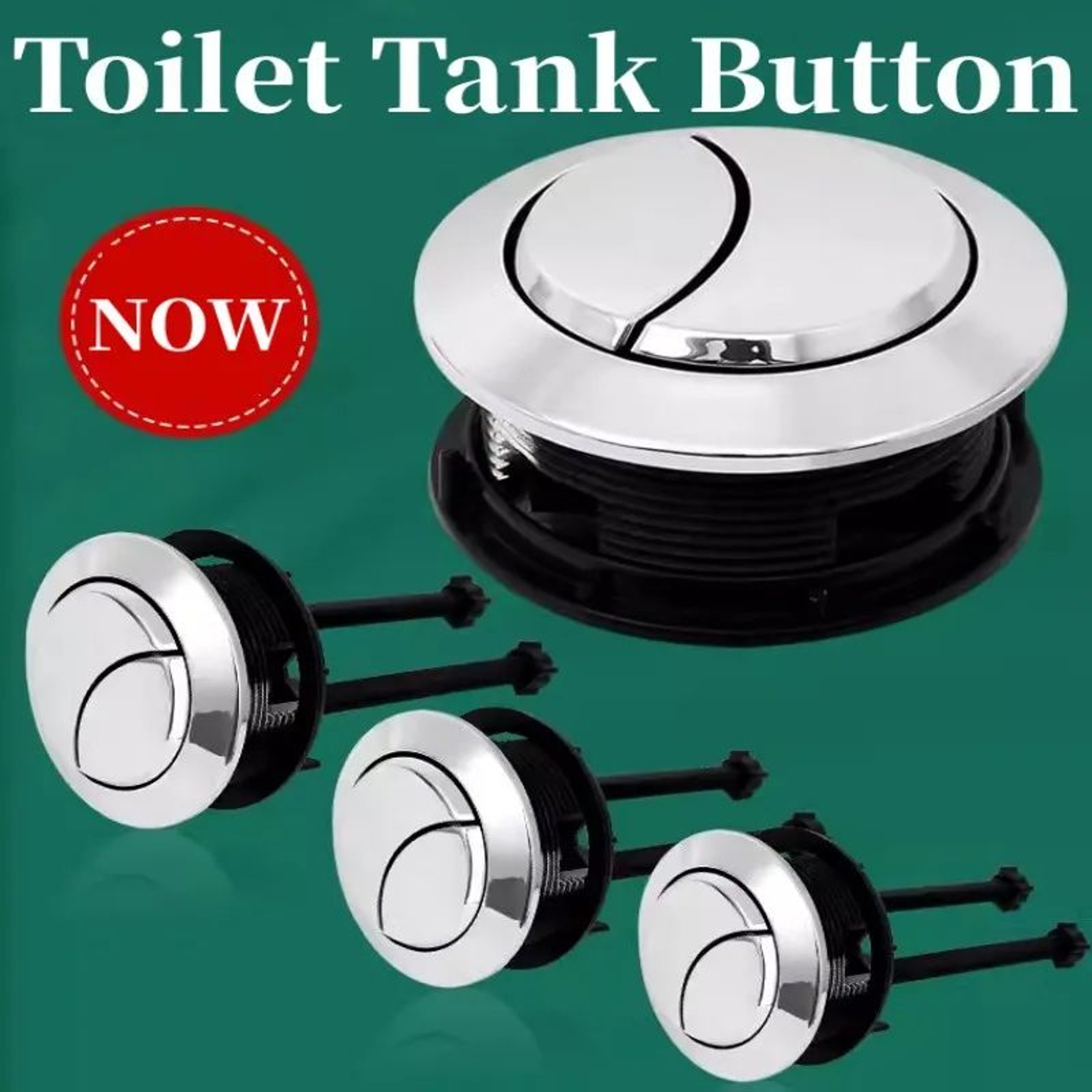 Universal Dual Flush Toilet Tank Push Button Replacement 0