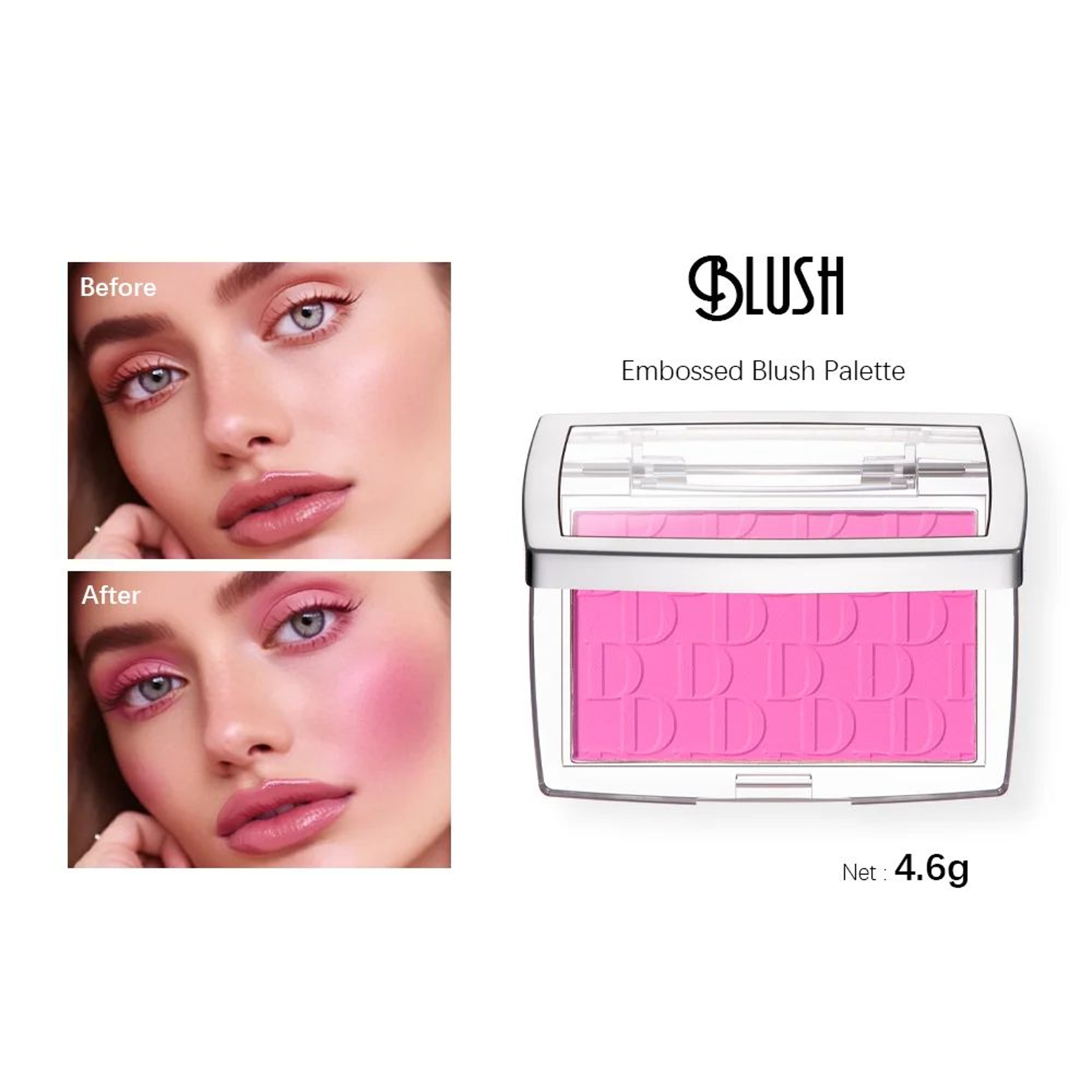 Soft Matte Waterproof Blush Powder Natural Cheek Tint 0