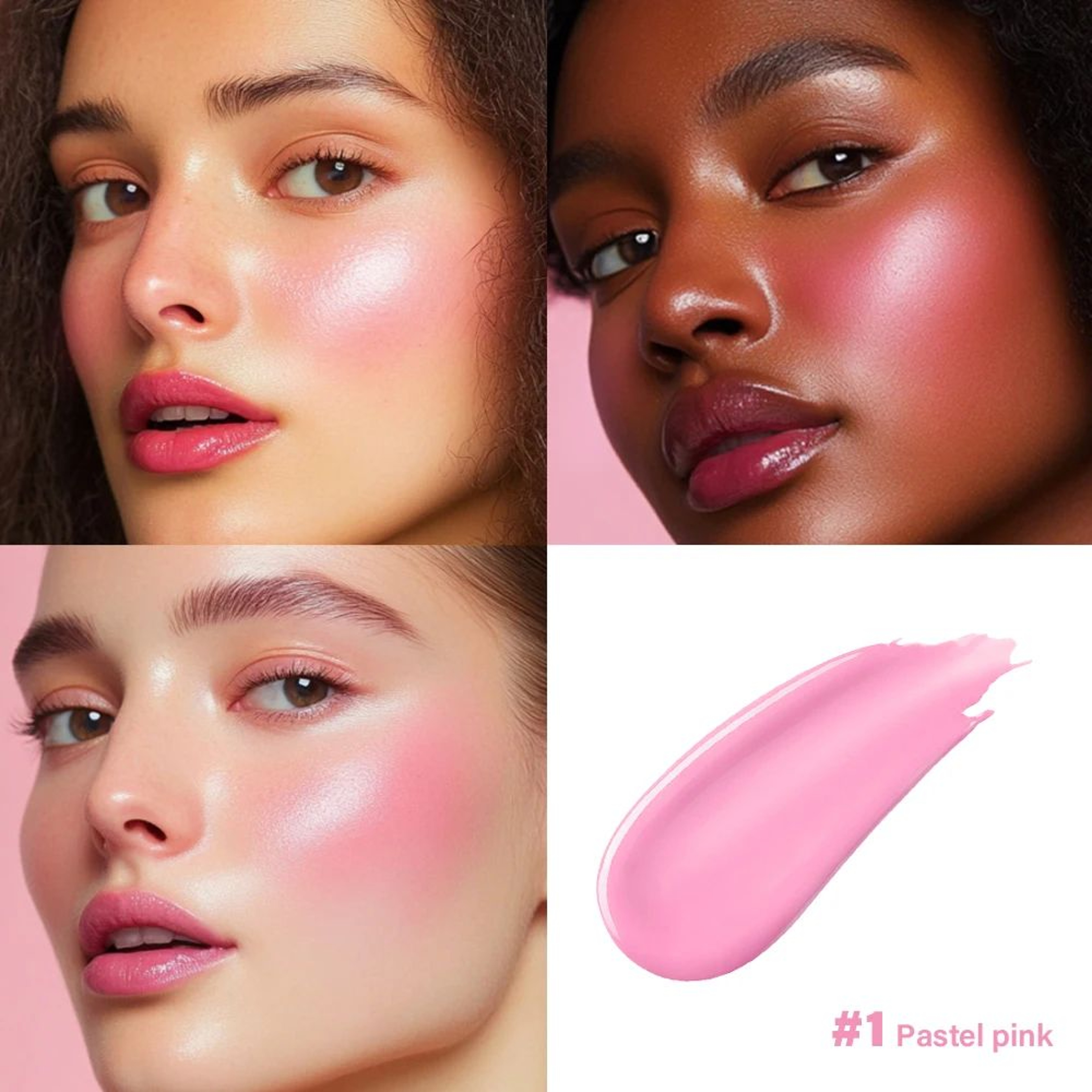 6 Color Long Lasting Liquid Blush With Sponge Applicator 3
