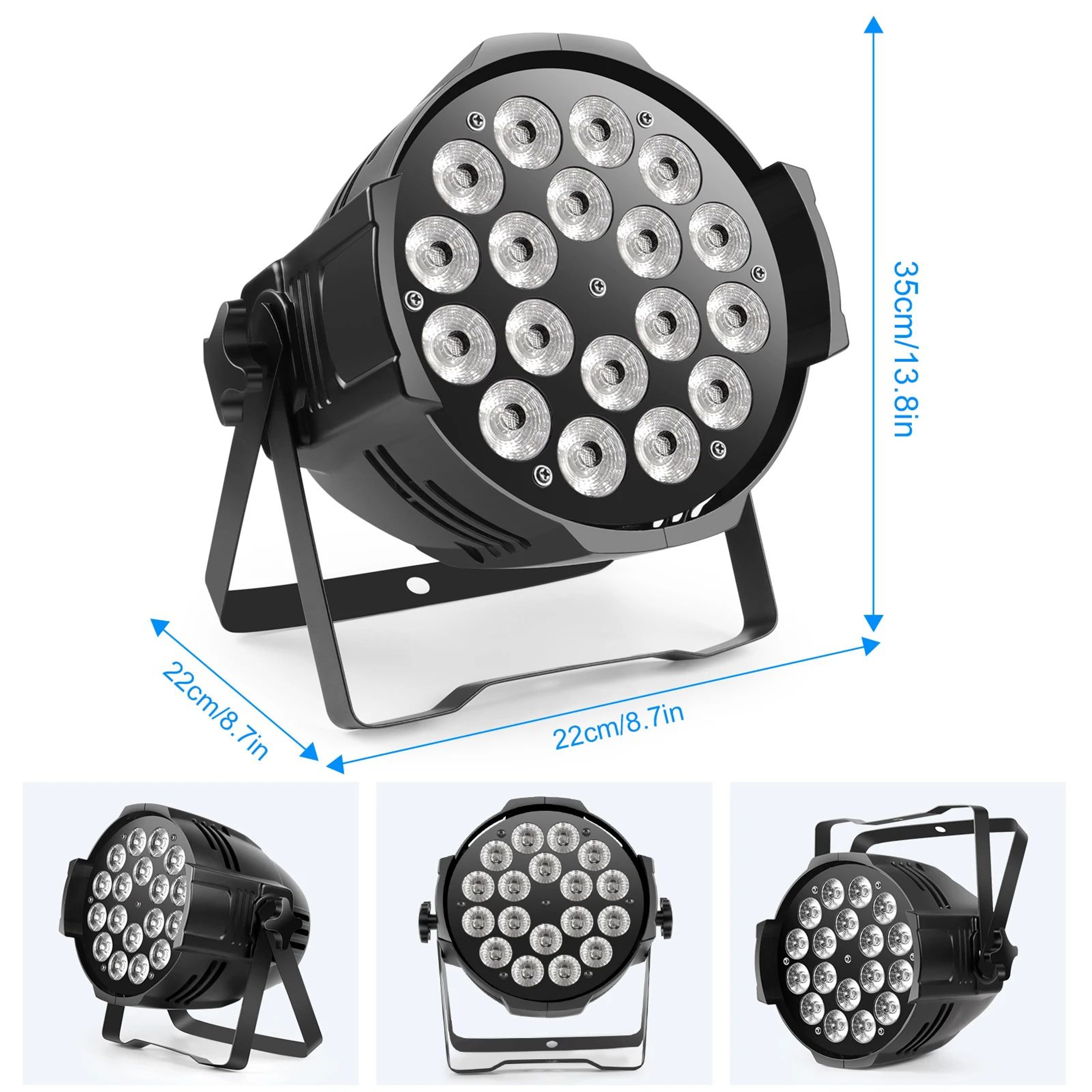 4PCS RGBW LED PAR Stage Lights With DMX 512 Control For DJ Parties And Events 3