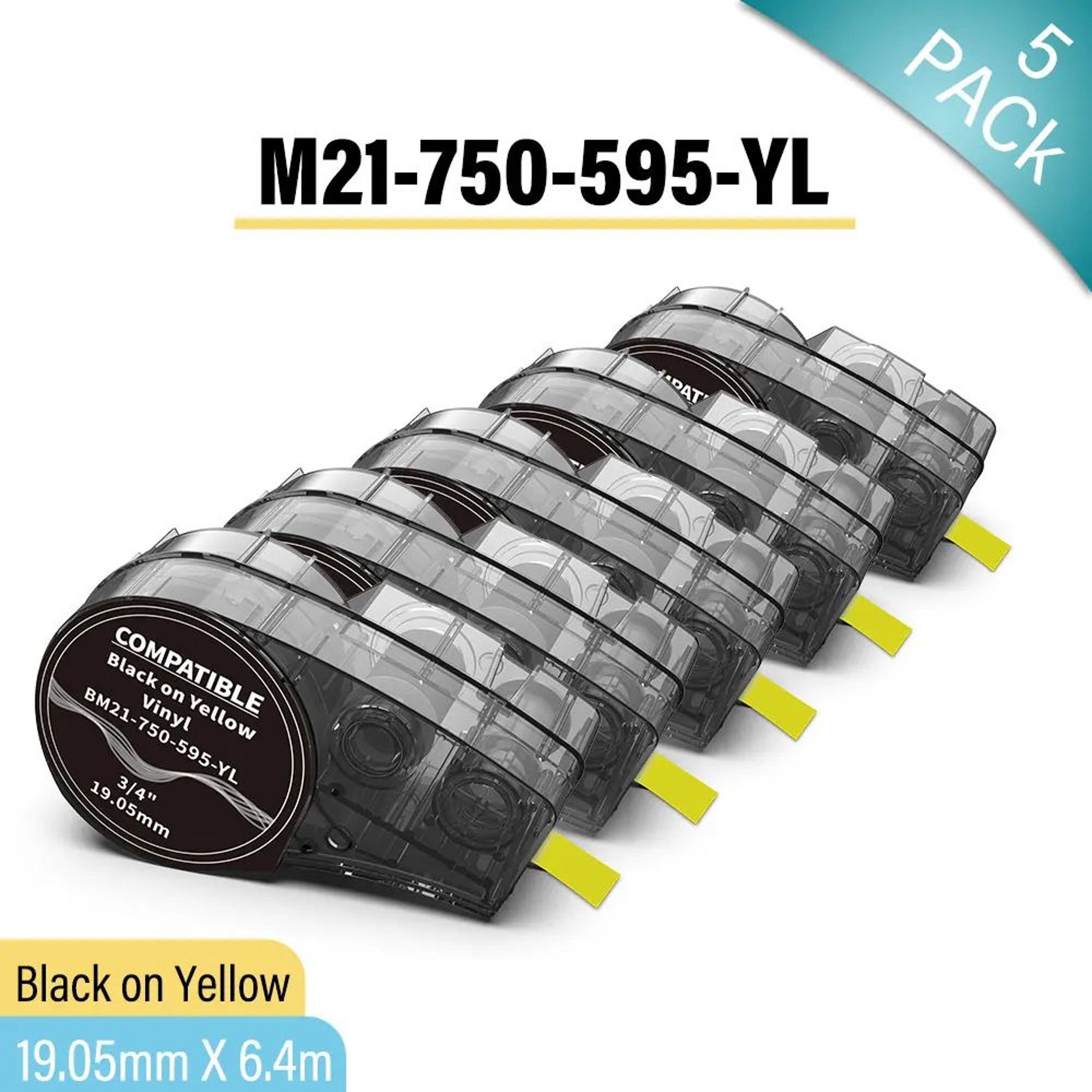 M21 Compatible High Adhesion Vinyl Label Tape For Indoor And Outdoor Use 12